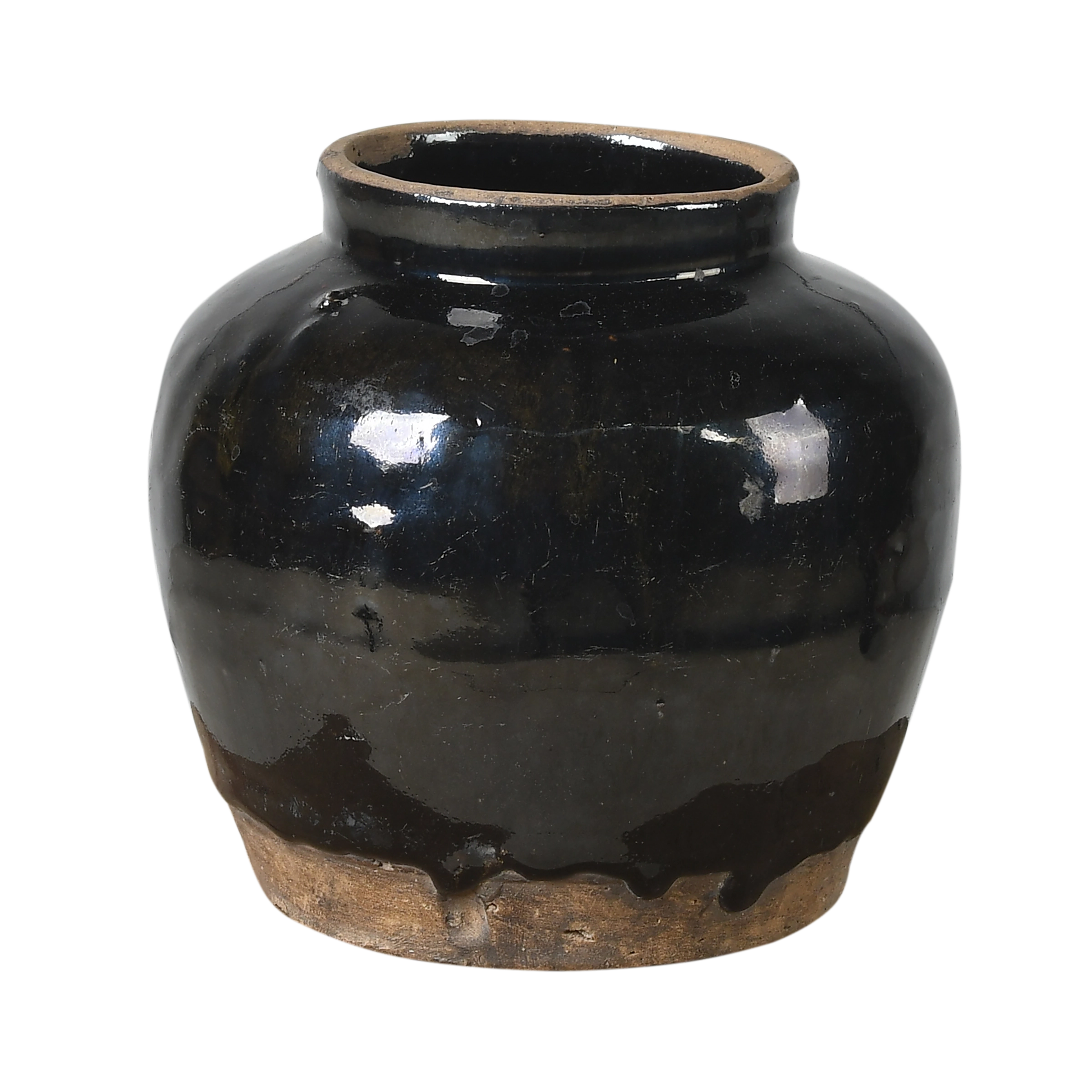 Hú - Pot à confit chinois émaillé noir n°4