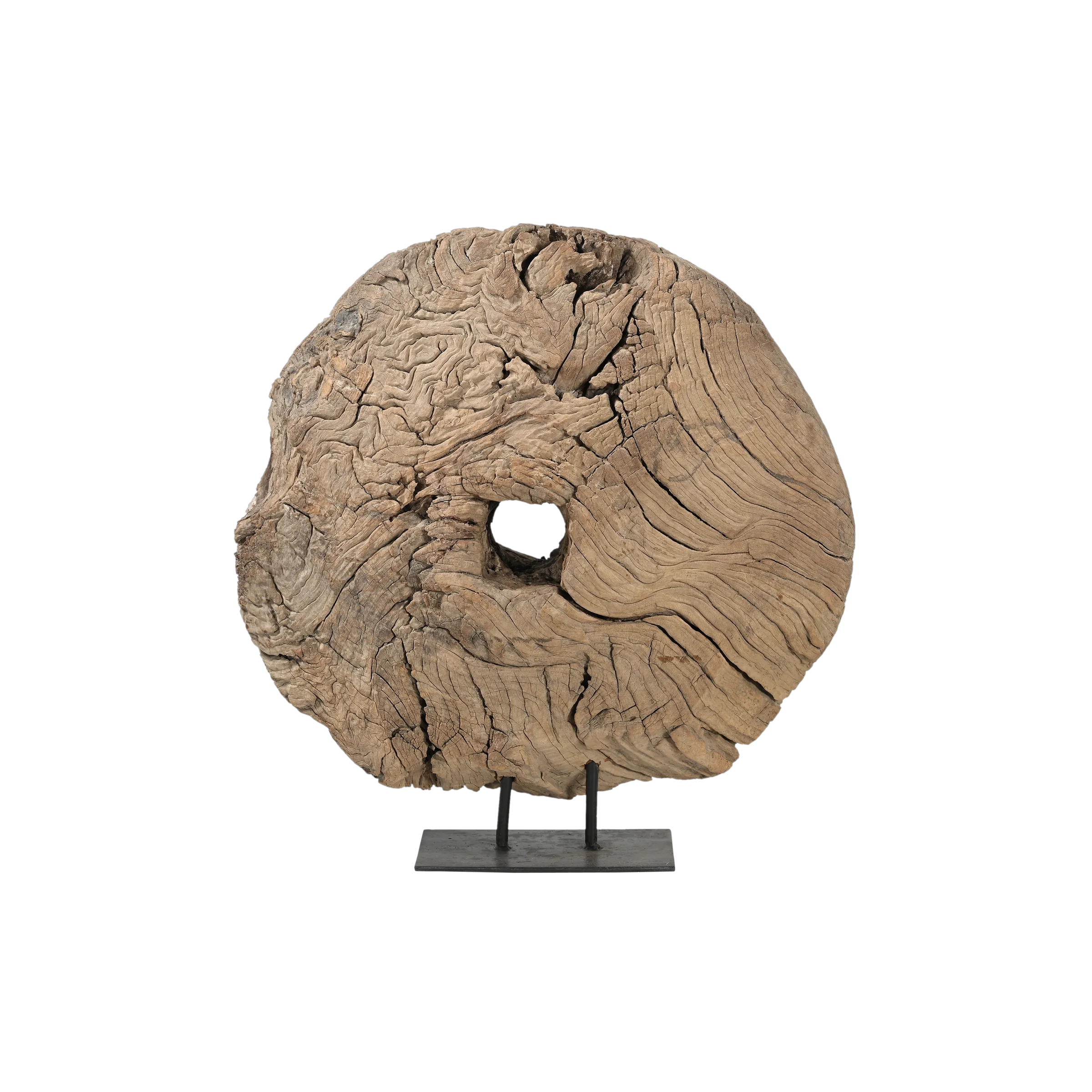 Pahiya - Ancienne roue décorative en bois n°25