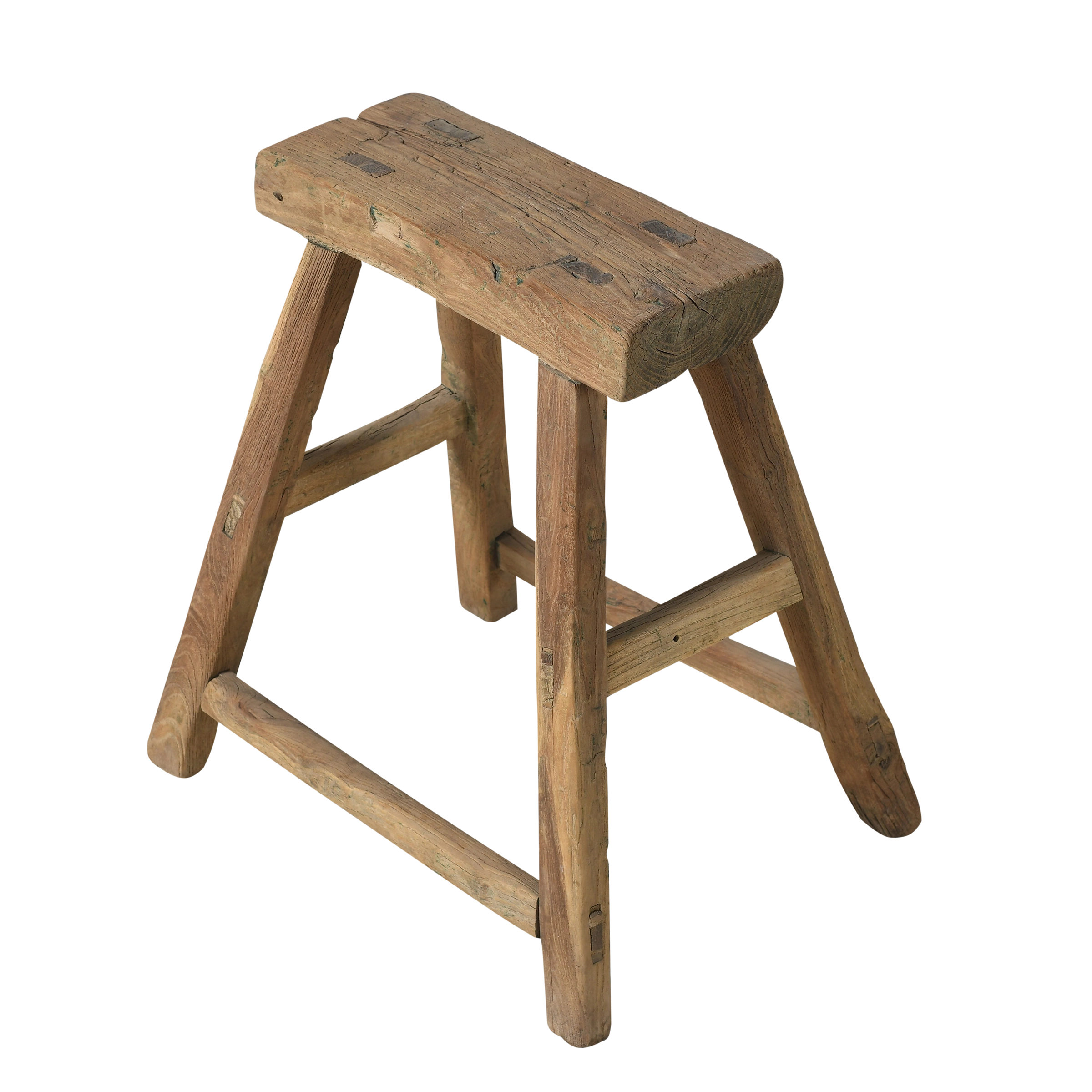 Zao - Tabouret chinois ancien en orme n°7 - vue 2