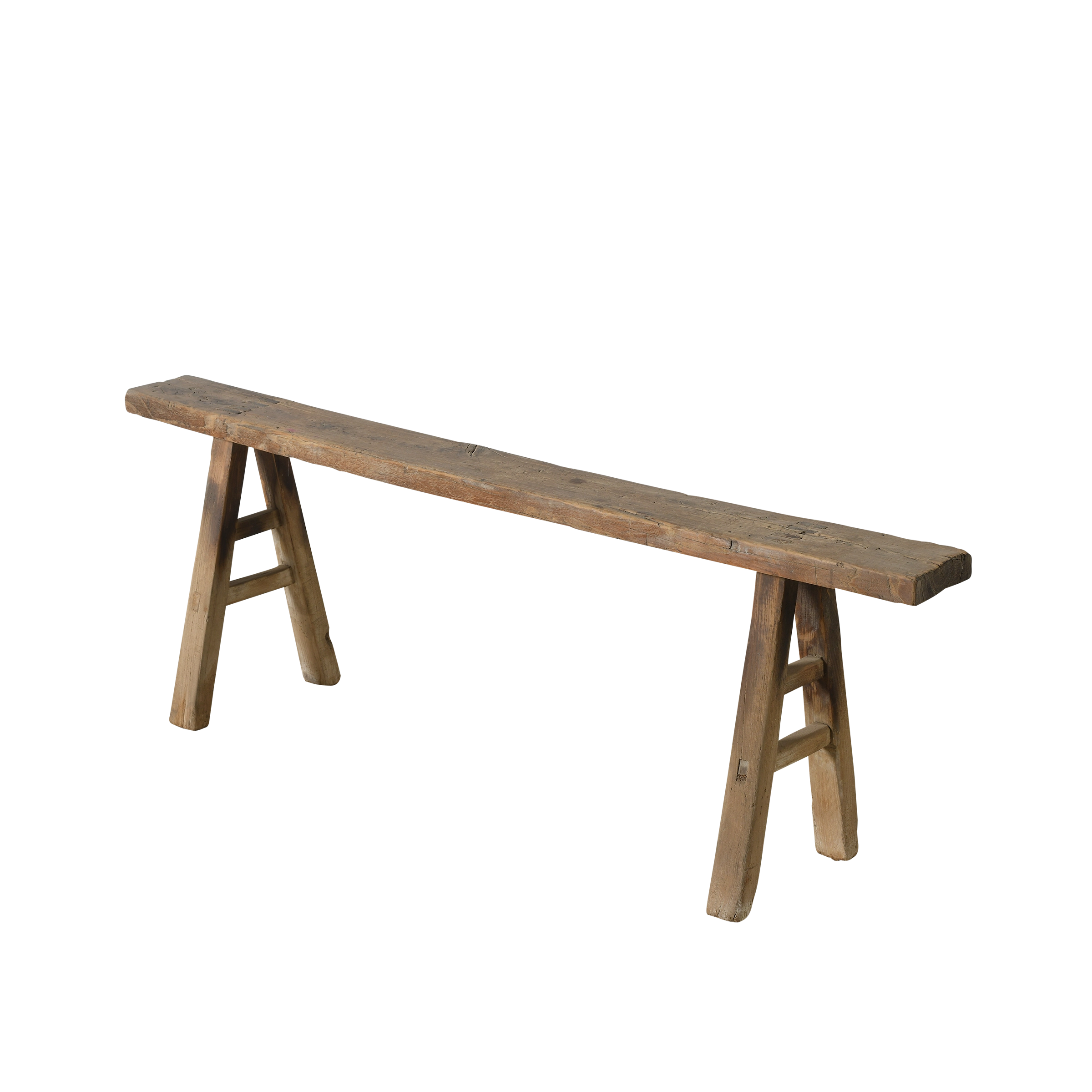 Yun - Ancien banc fin chinois en orme n°24