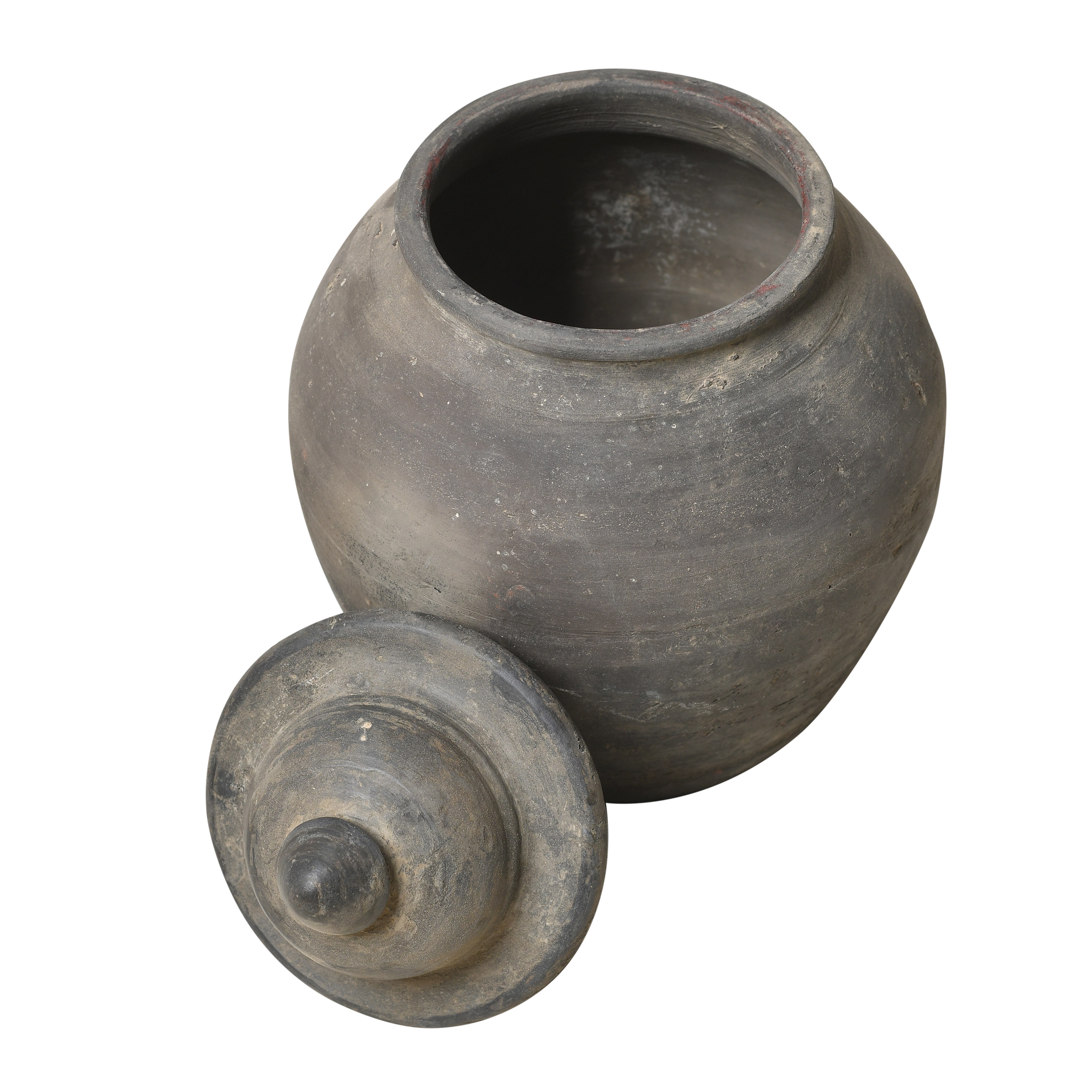 Yuxi - Pot utilitaire chinois gris à couvercle n°18 - vue 2