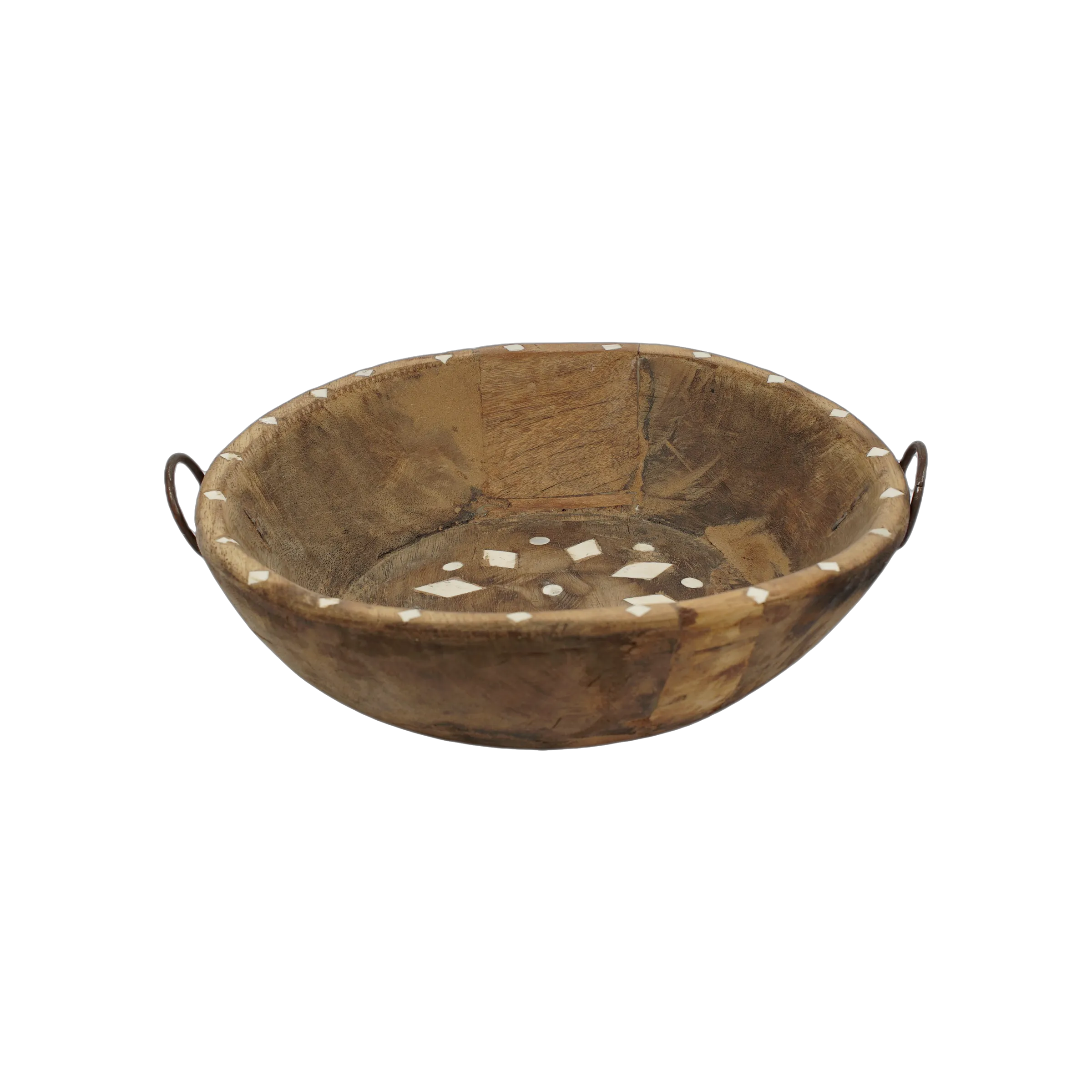 Ajawa - Corbeille en bois ancien et incrustations en os n°10
