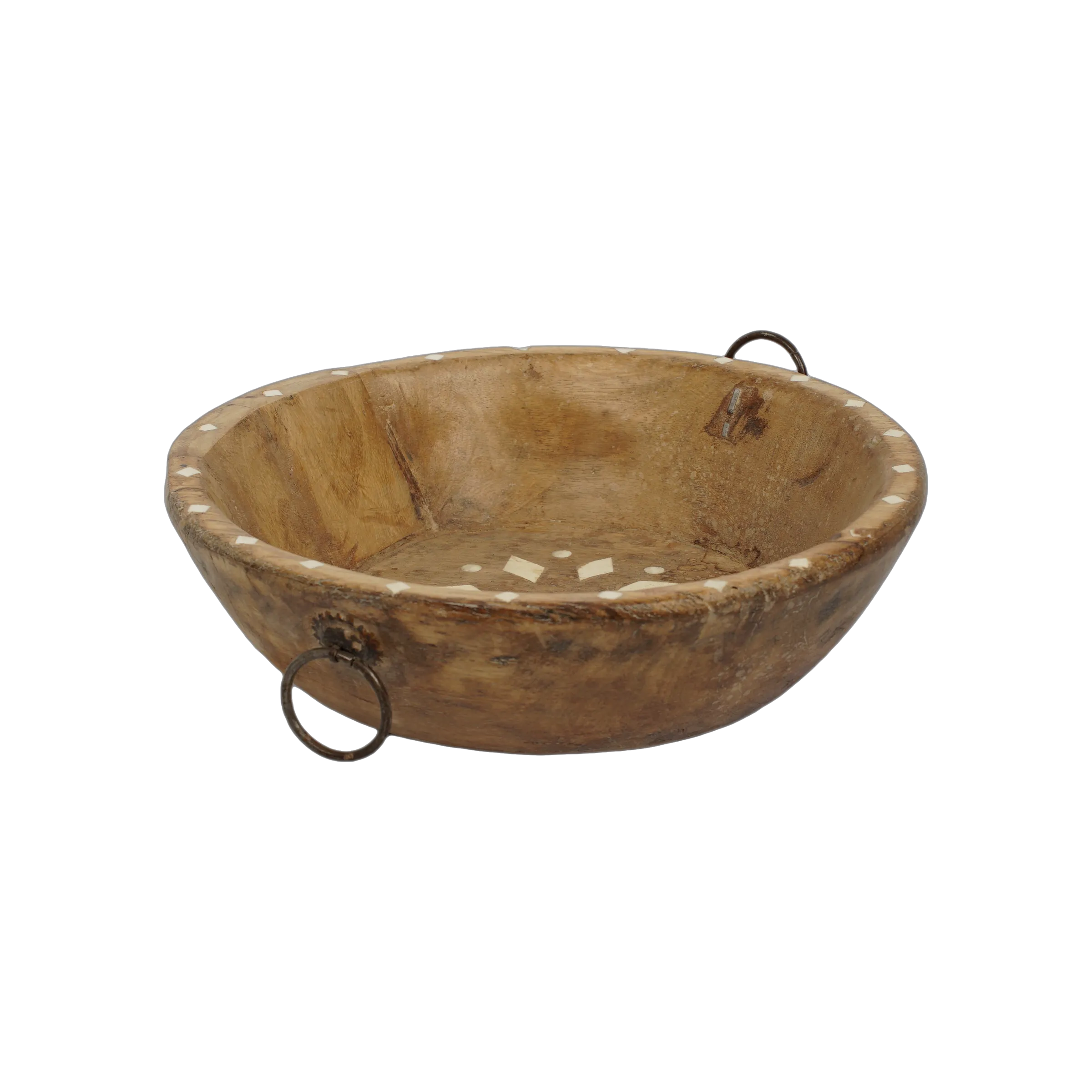 Ajawa - Corbeille en bois ancien et incrustations en os n°11 - vue 2