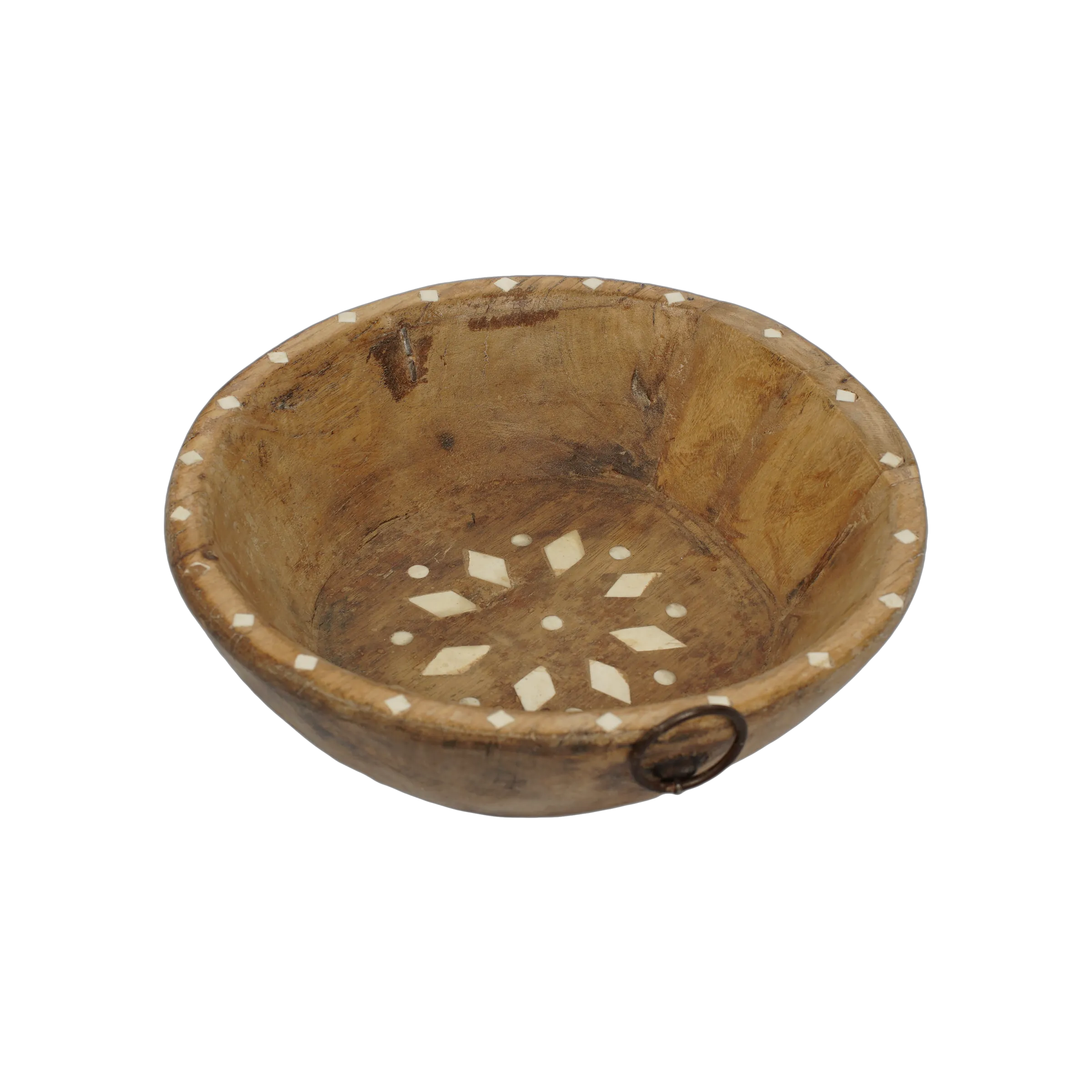 Ajawa - Corbeille en bois ancien et incrustations en os n°11 - vue 4