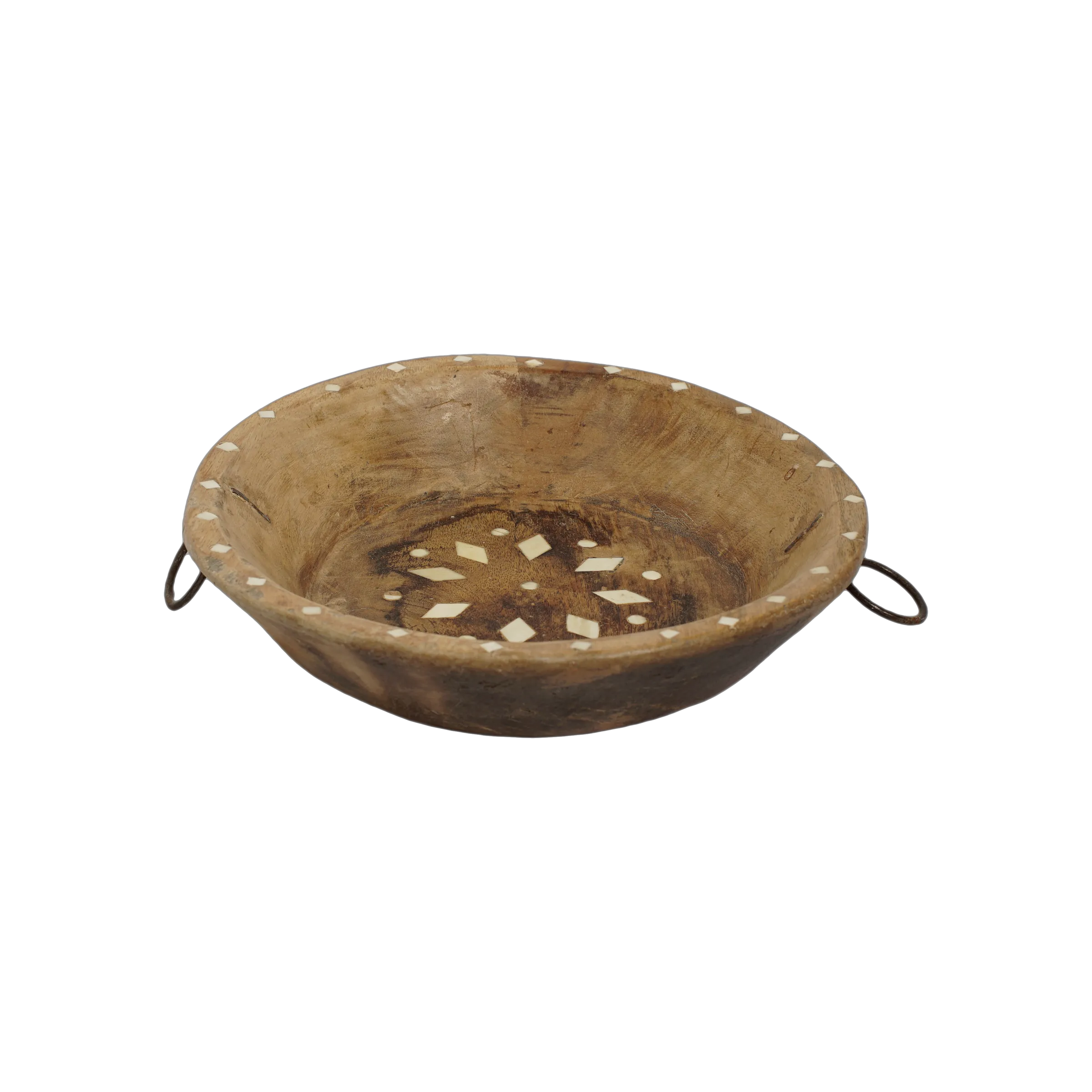 Ajawa - Corbeille en bois ancien et incrustations en os n°12