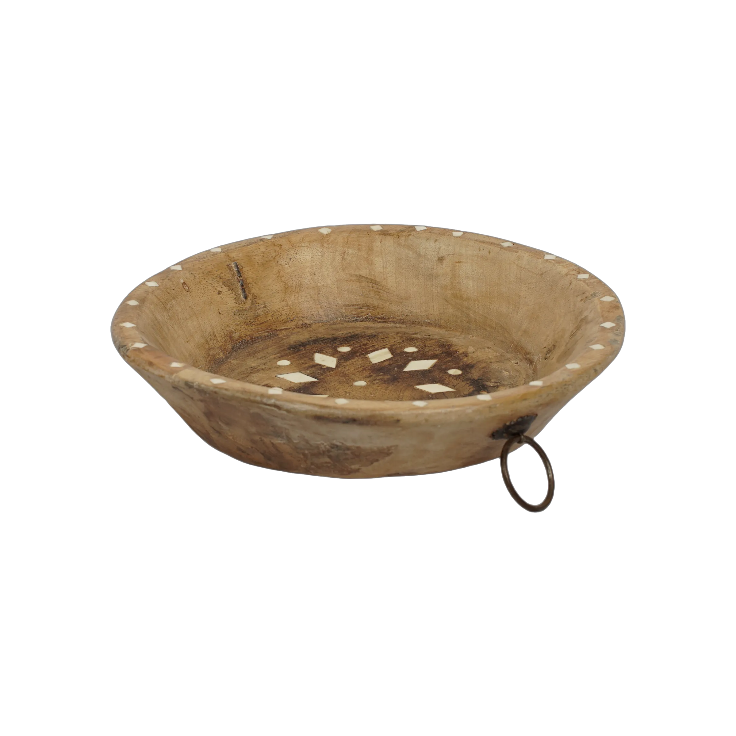 Ajawa - Corbeille en bois ancien et incrustations en os n°12 - vue 3