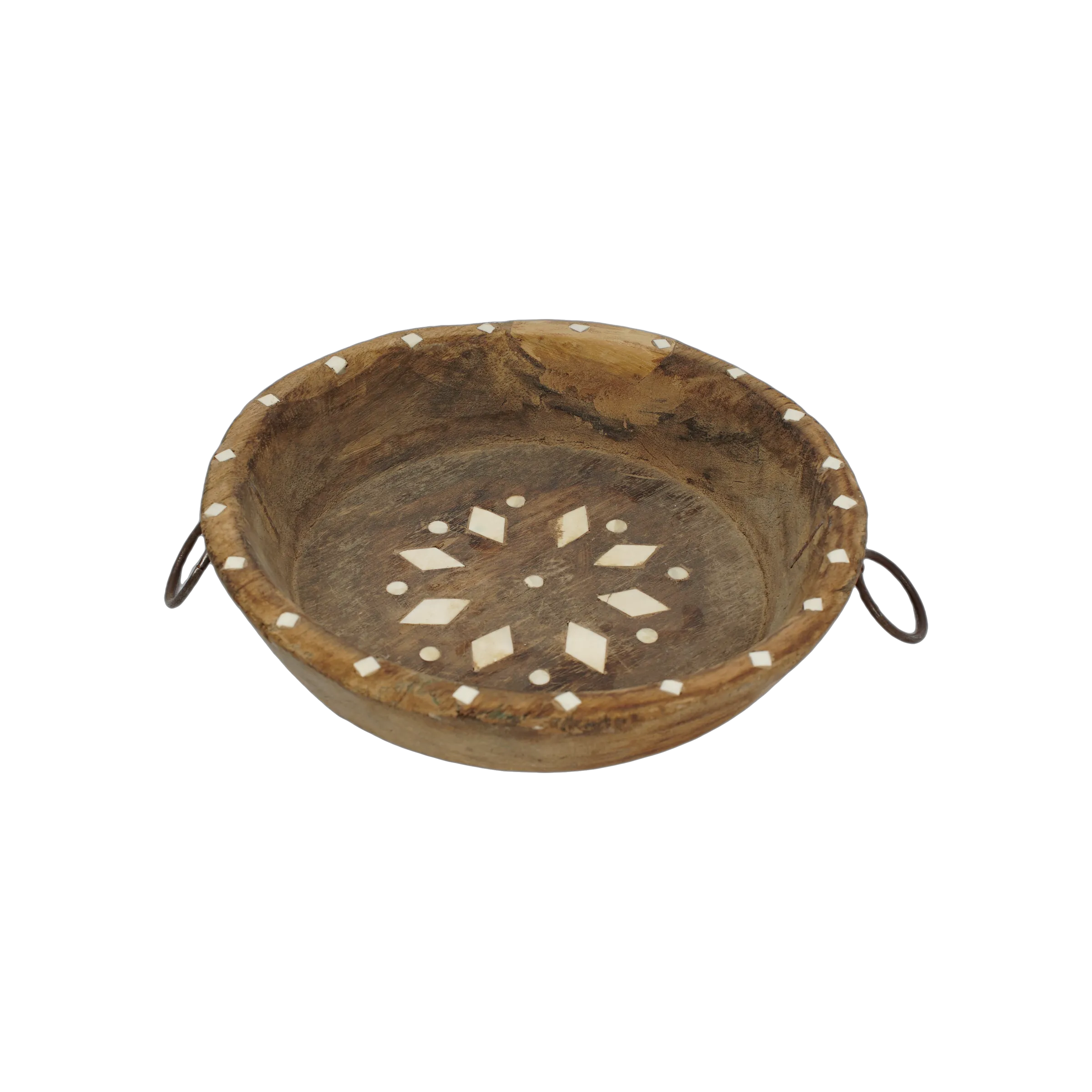 Ajawa - Corbeille en bois ancien et incrustations en os n°9 - vue 4