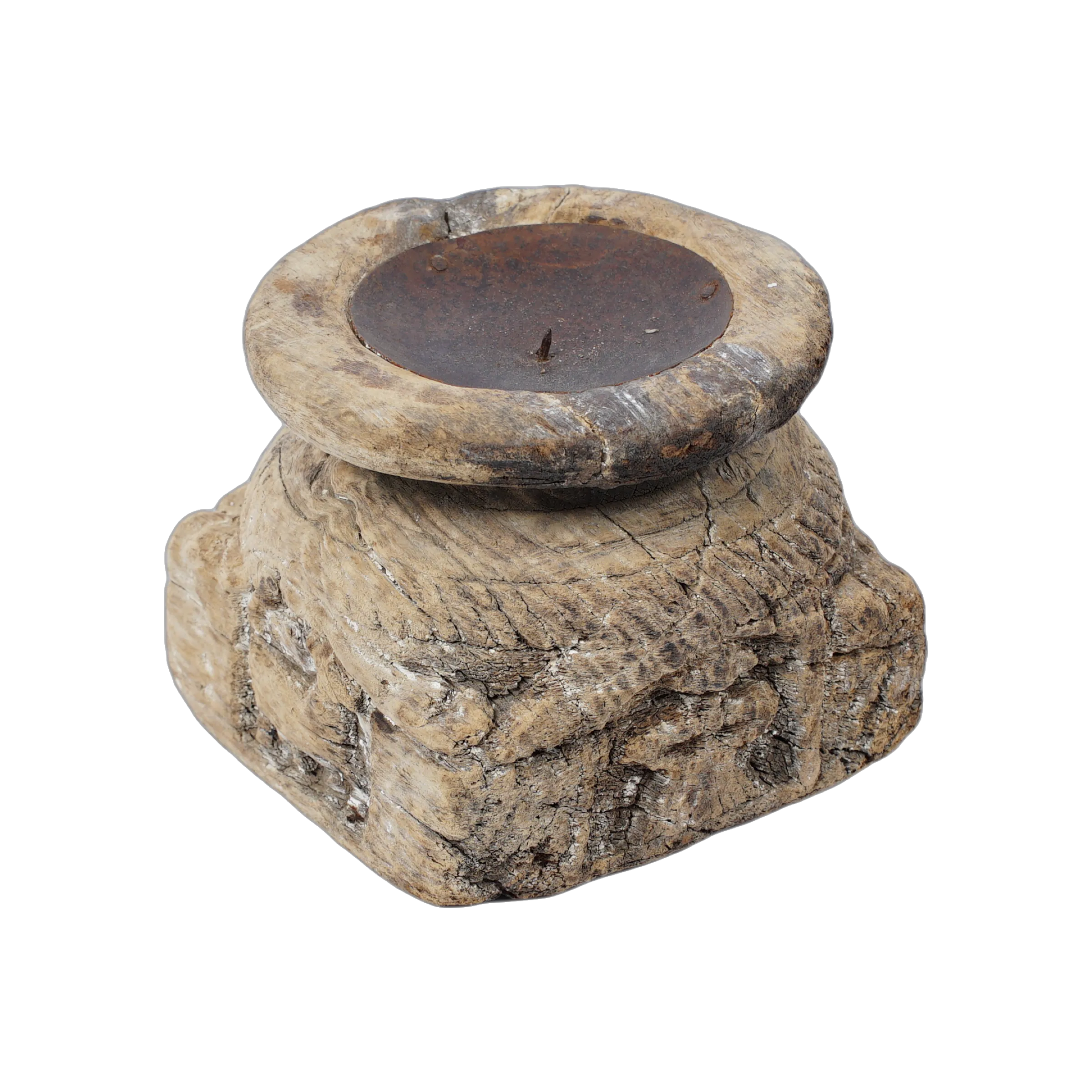 Bijani - Bougeoir en bois ancien n°105 - vue 2
