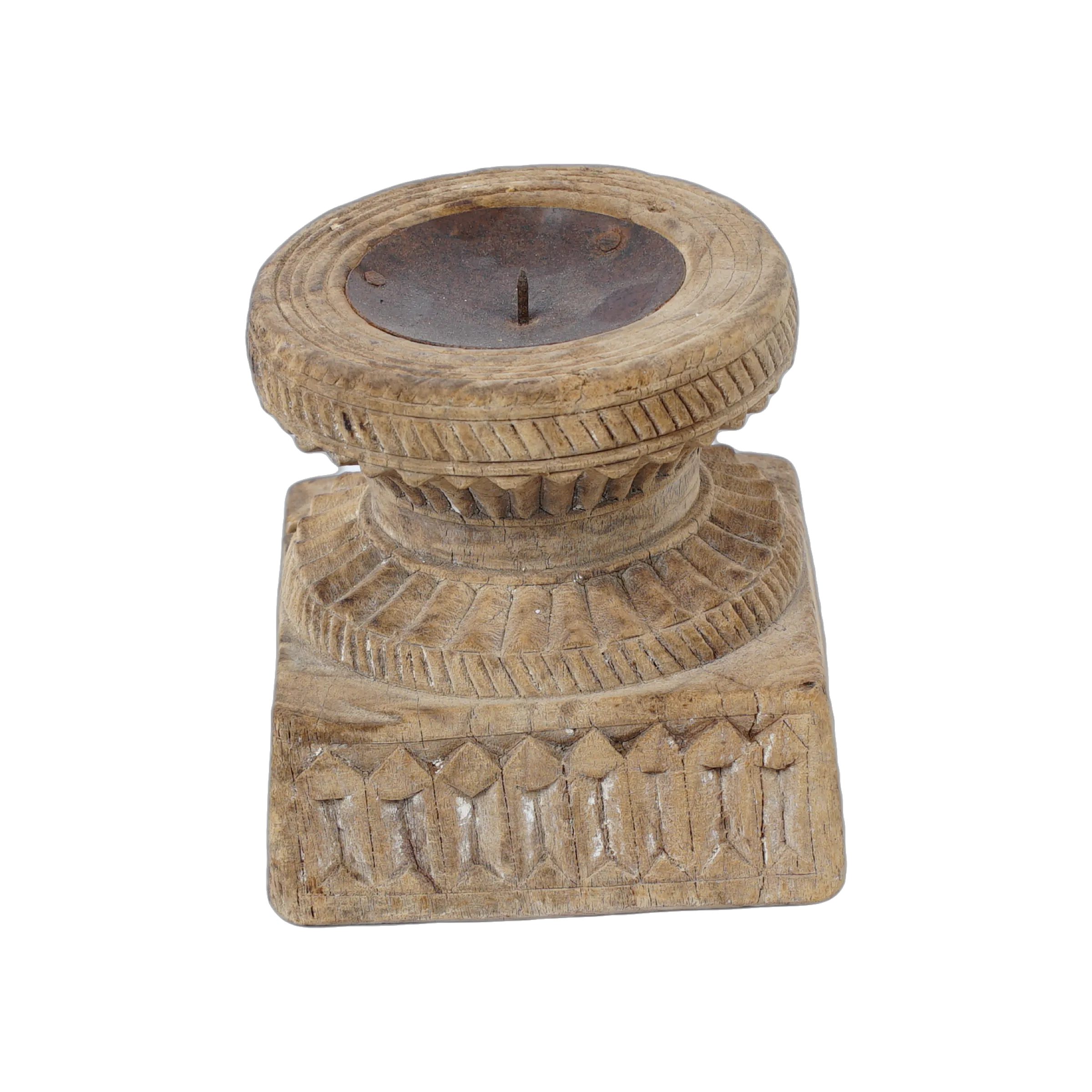 Bijani - Bougeoir en bois ancien n°109 - vue 3