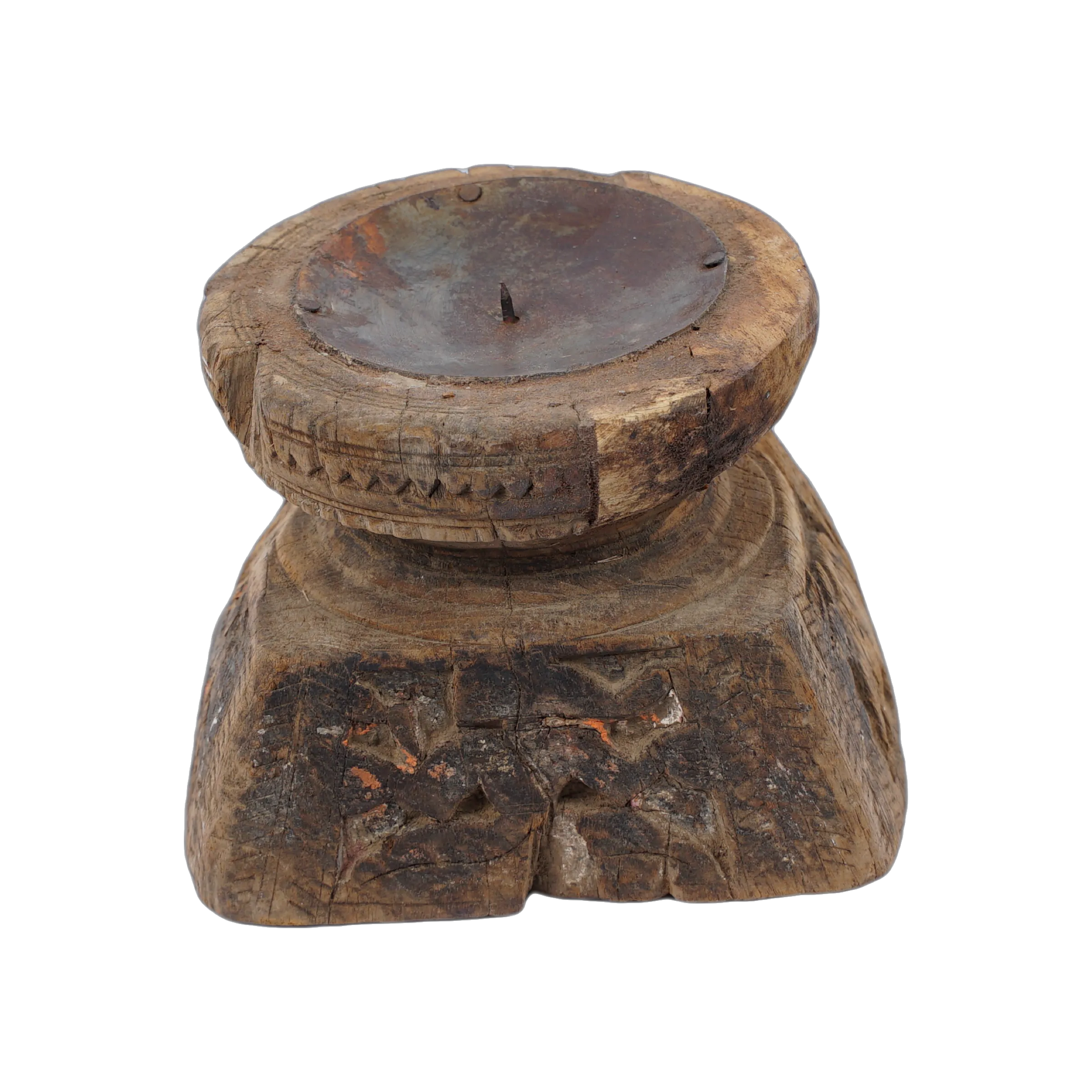 Bijani - Bougeoir en bois ancien n°110 - vue 3