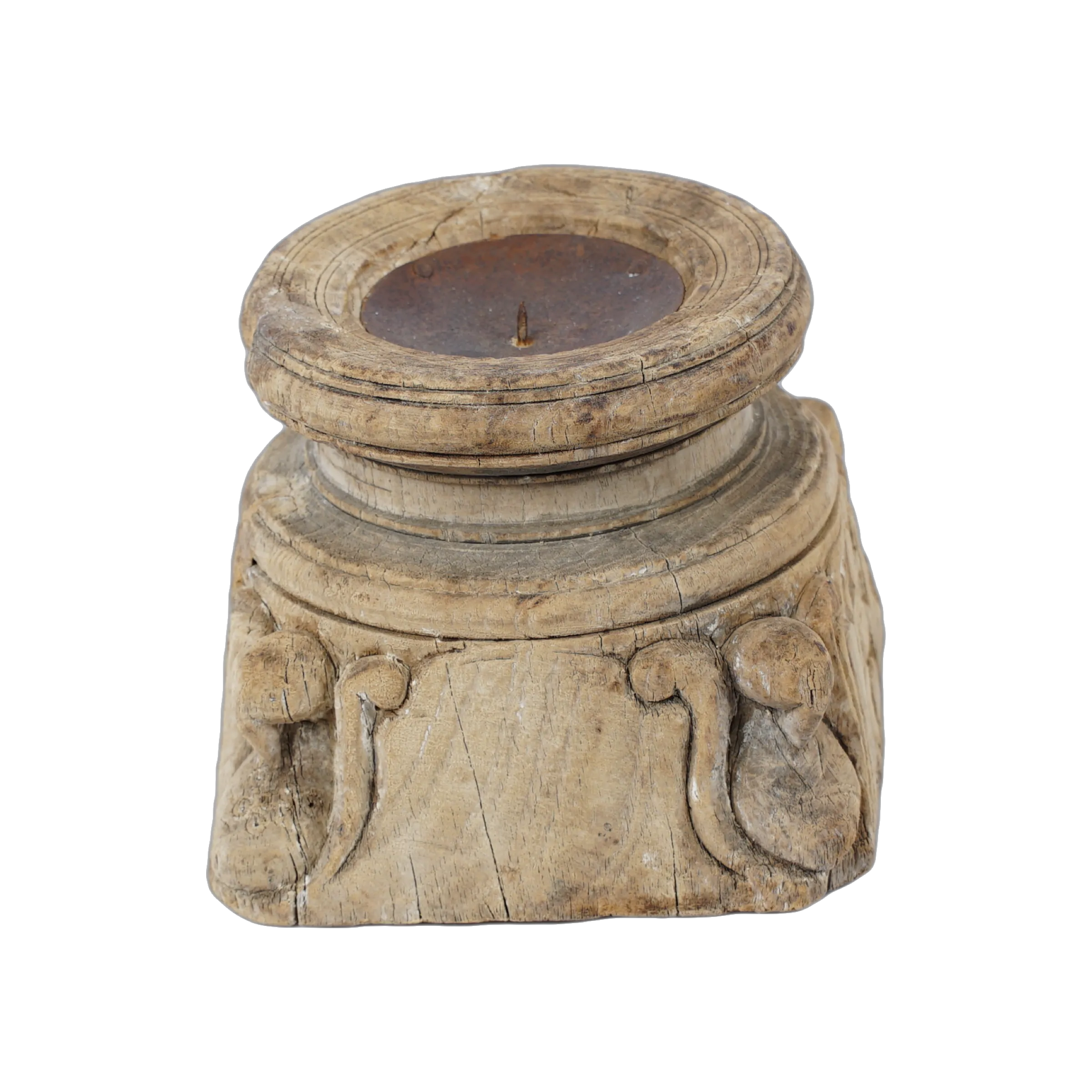 Bijani - Bougeoir en bois ancien n°111 - vue 3