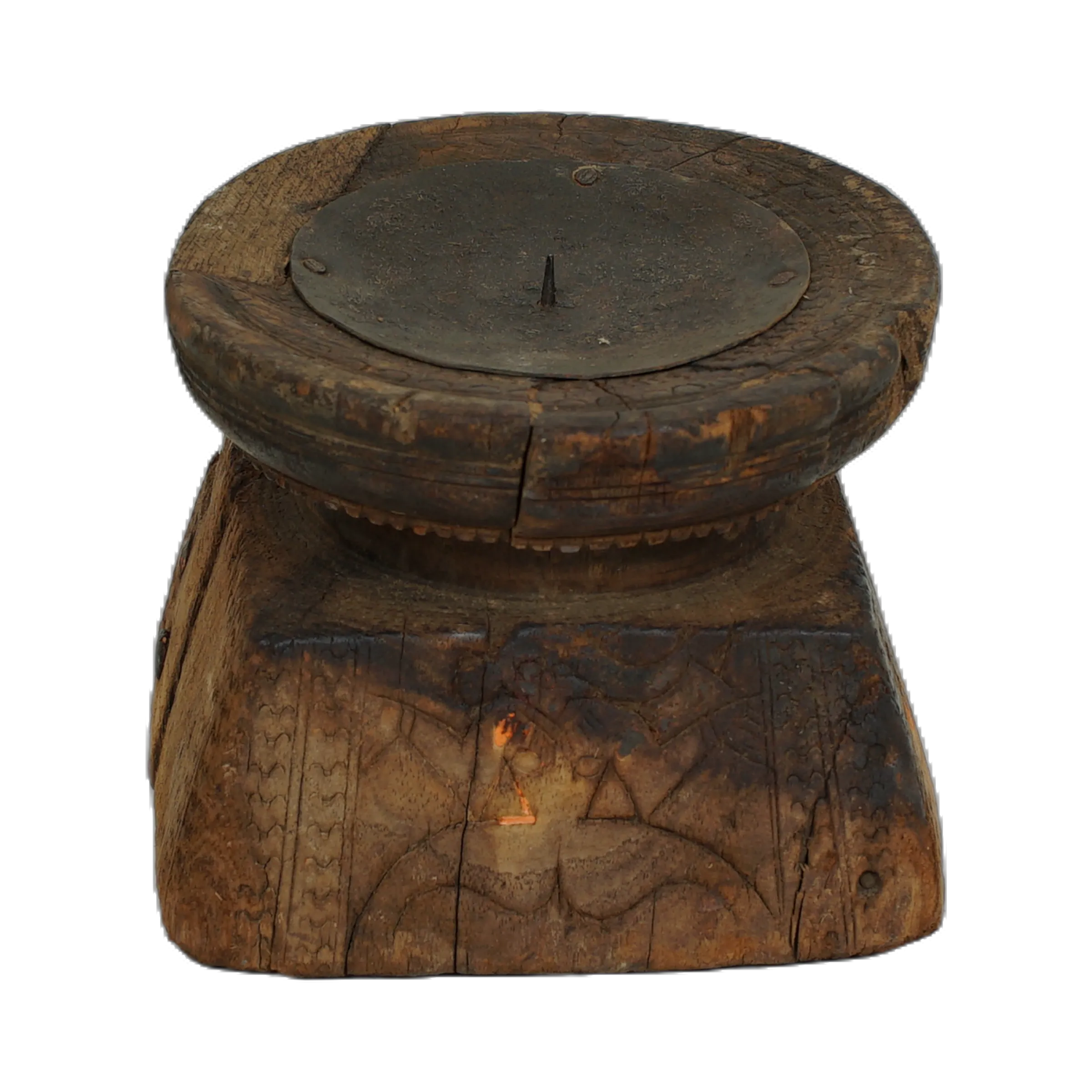 Bijani - Bougeoir en bois ancien n°78