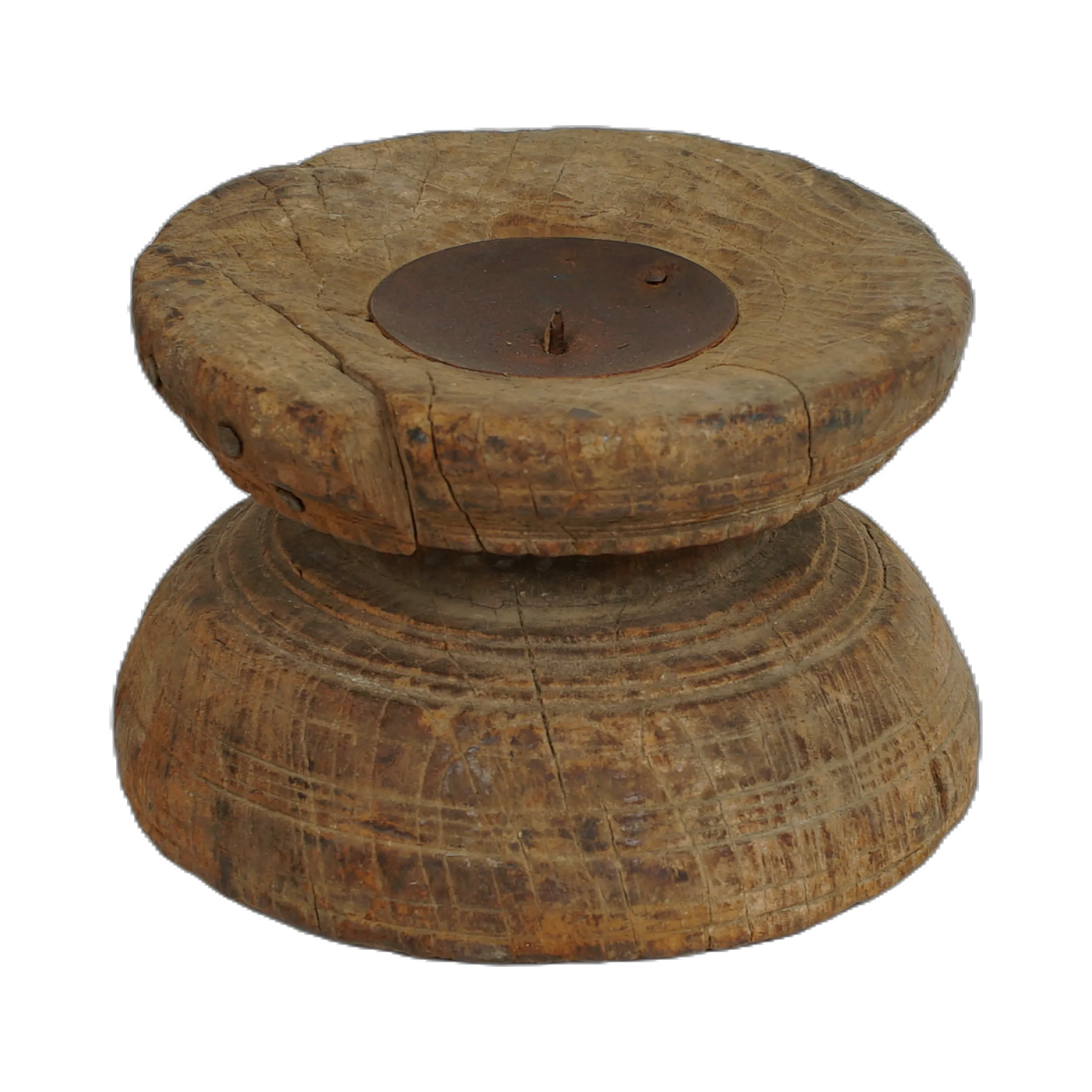 Bijani - Bougeoir en bois ancien n°79 - vue 2