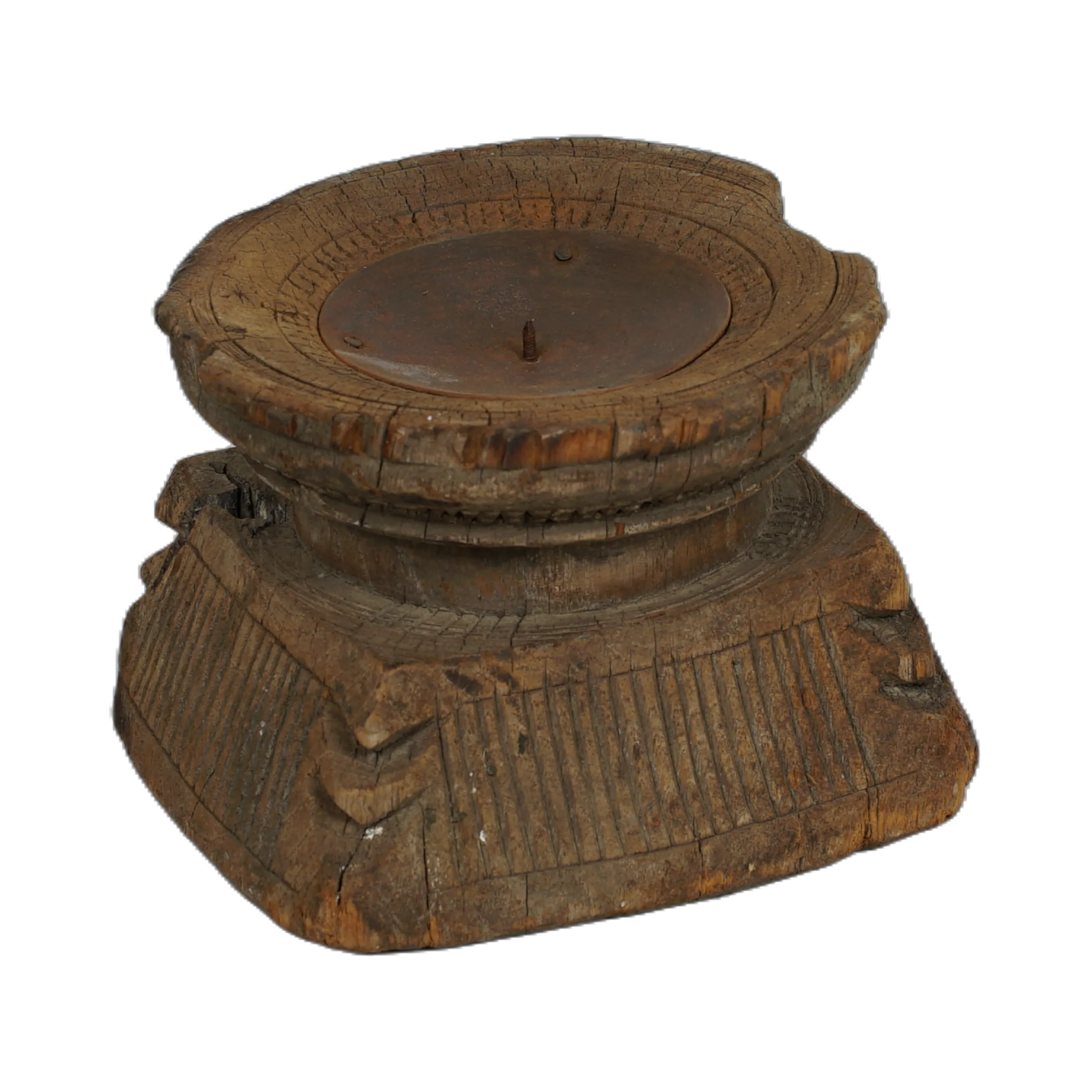 Bijani - Bougeoir en bois ancien n°81 - vue 3
