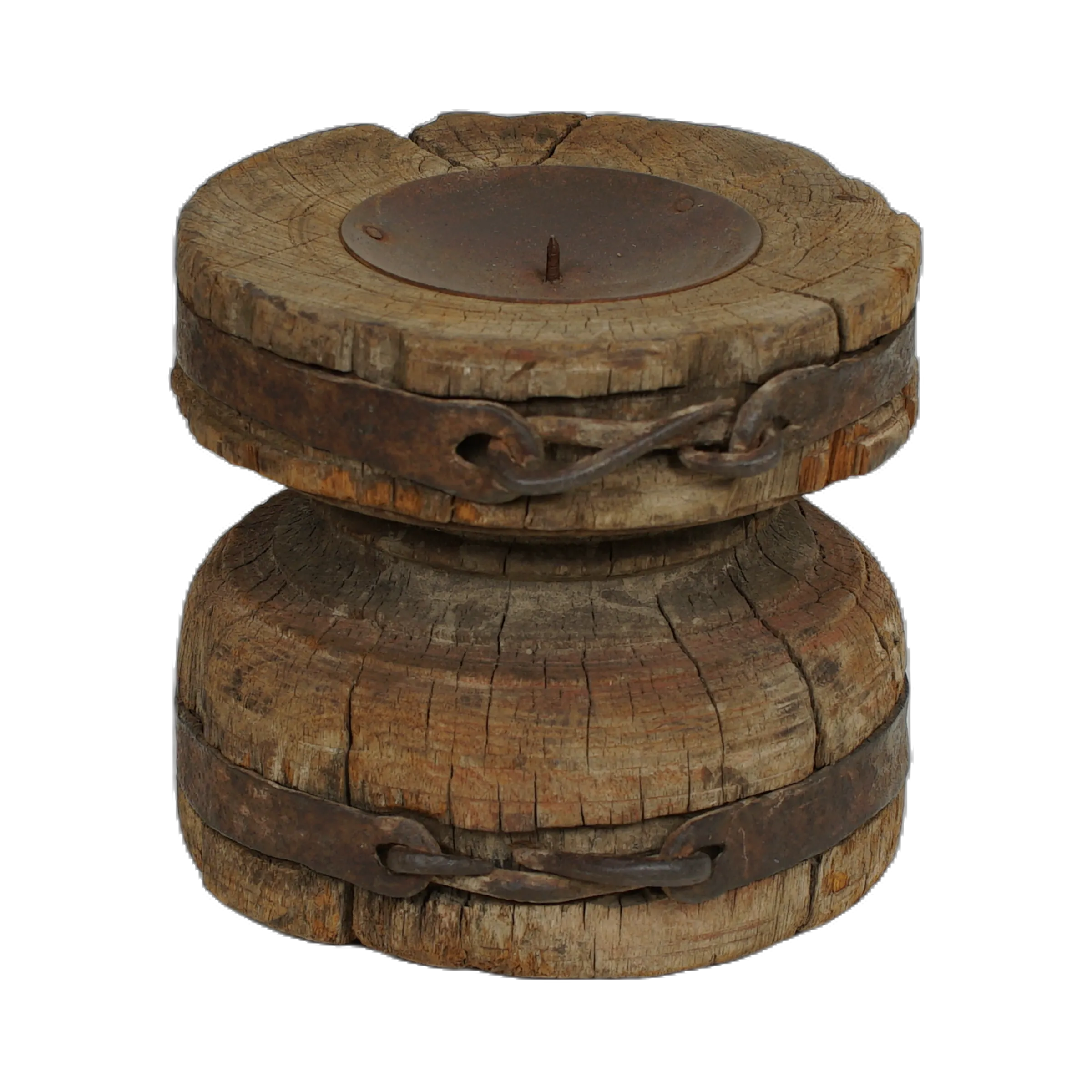 Bijani - Bougeoir en bois ancien n°82