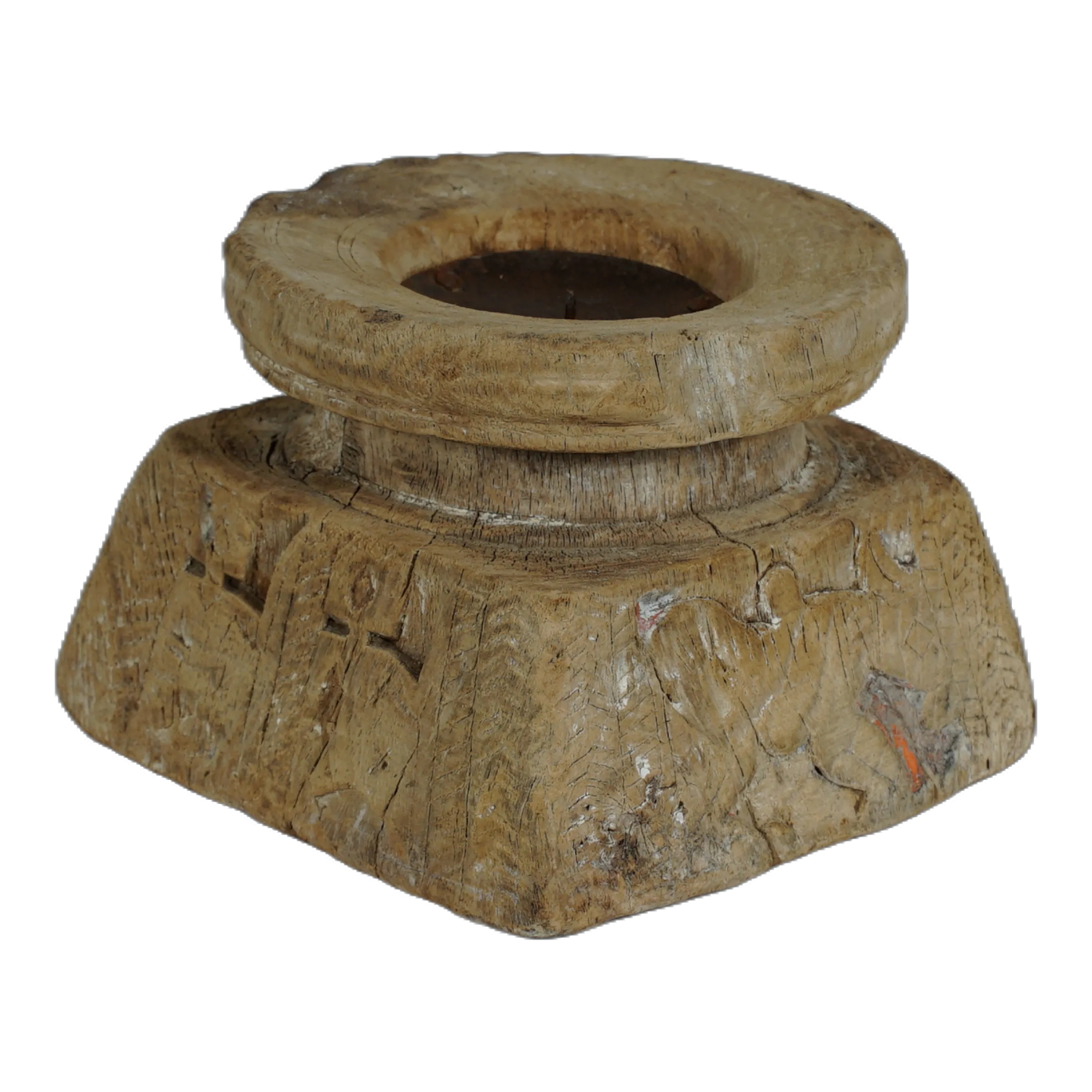 Bijani - Bougeoir en bois ancien n°83 - vue 2