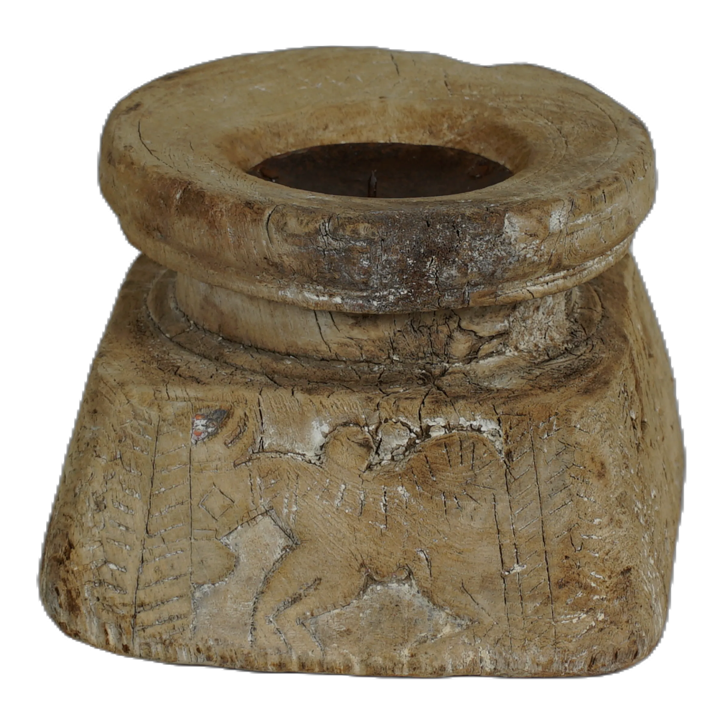 Bijani - Bougeoir en bois ancien n°83 - vue 5