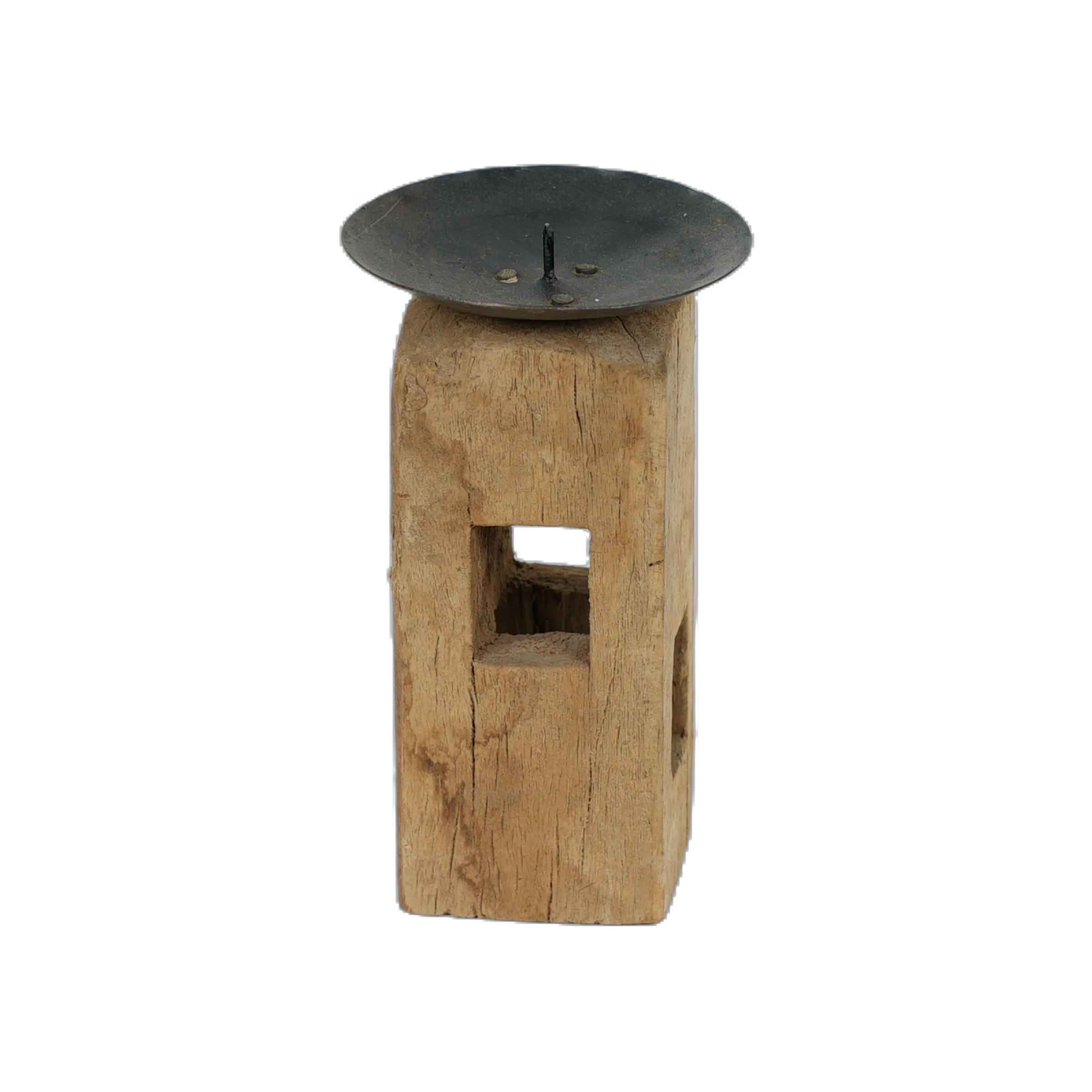 Chirag - Bougeoir sur pied en bois n°10