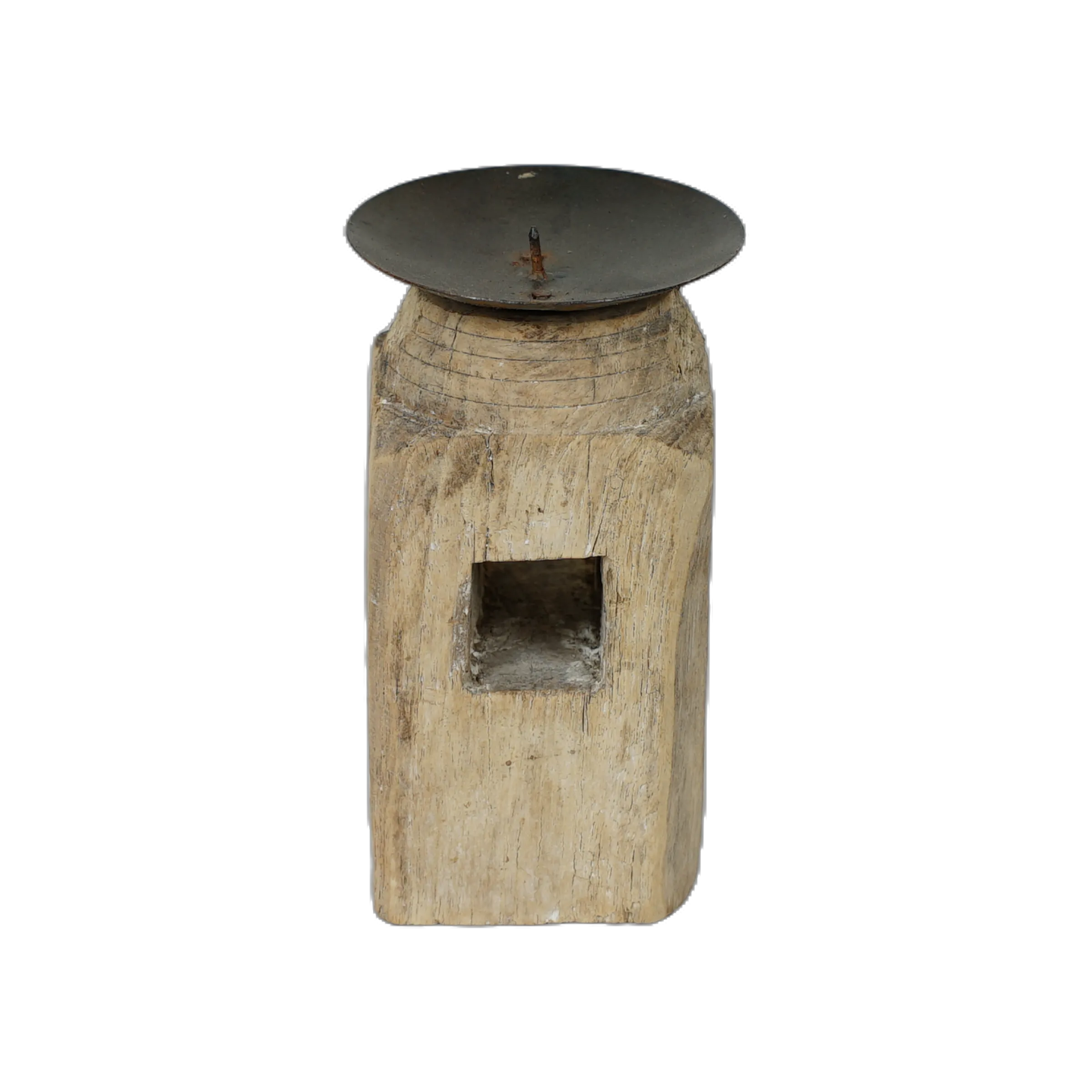 Chirag - Bougeoir sur pied en bois n°11
