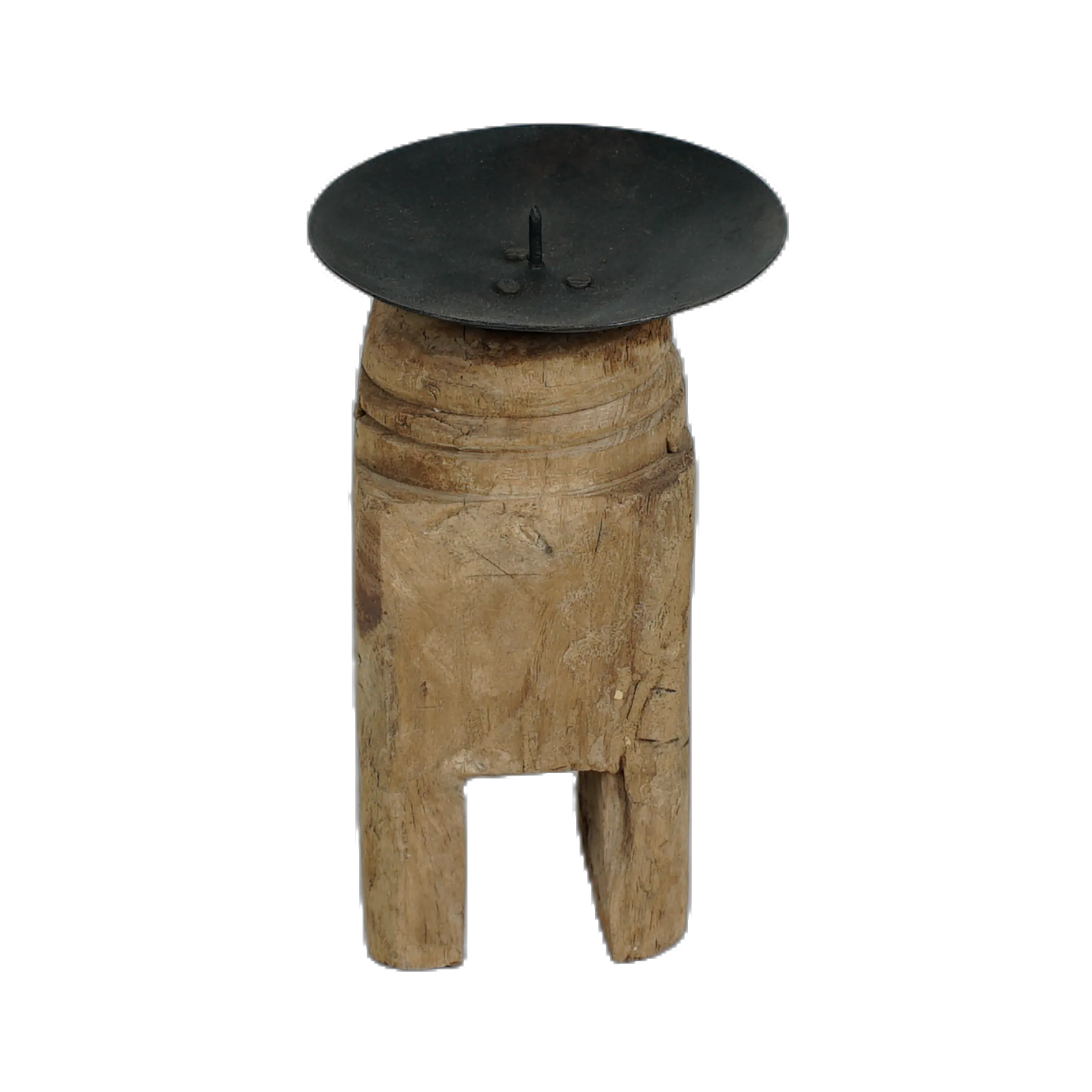 Chirag - Bougeoir sur pied en bois n°2 - vue 3