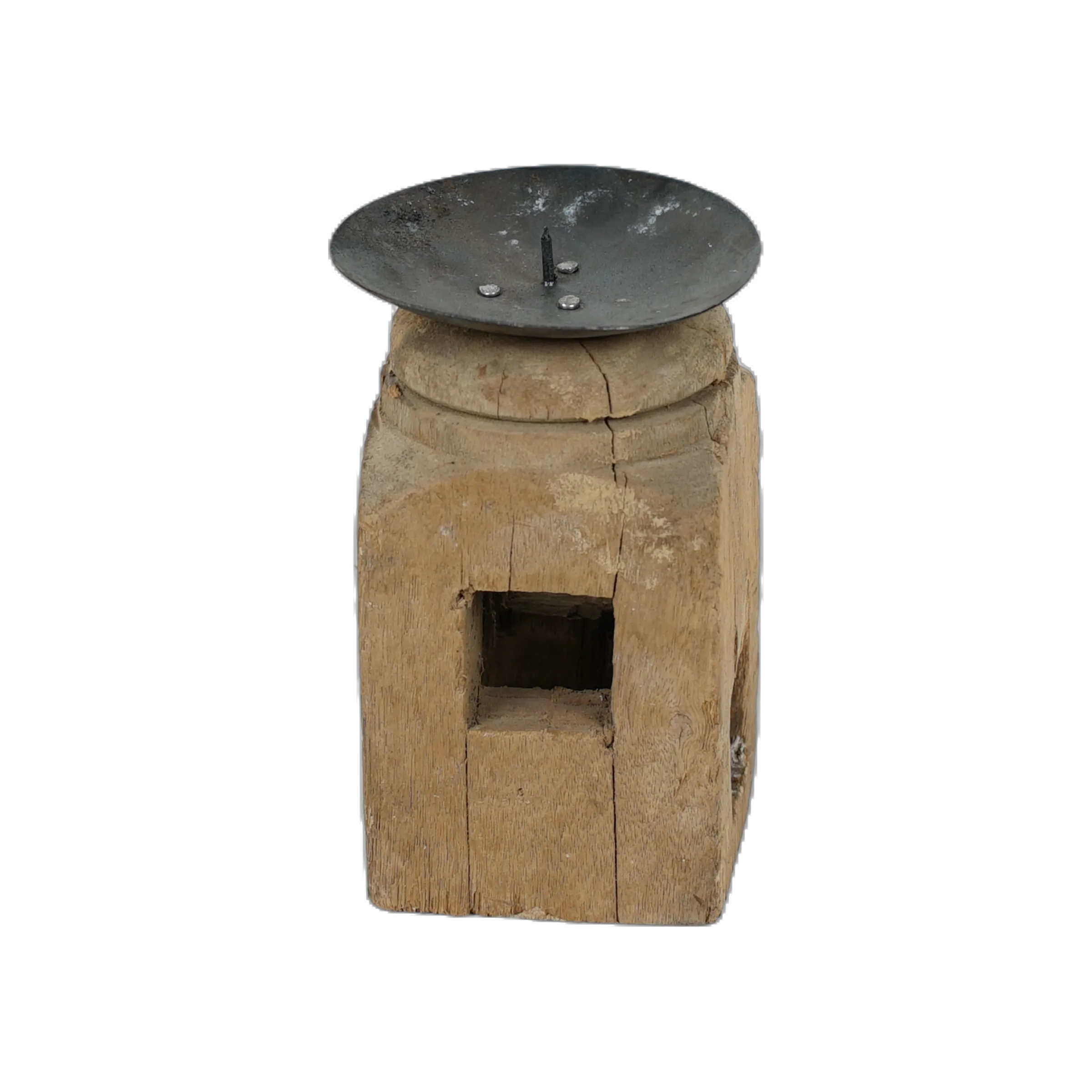 Chirag - Bougeoir sur pied en bois n°3 - vue 2