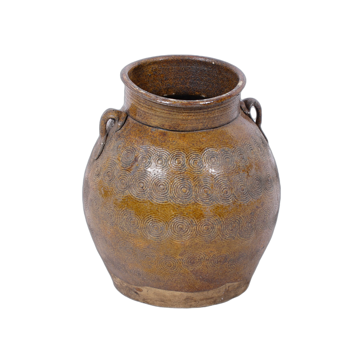 Zhenli – Pot ancien en grès à motifs concentriques n°15 - vue 3