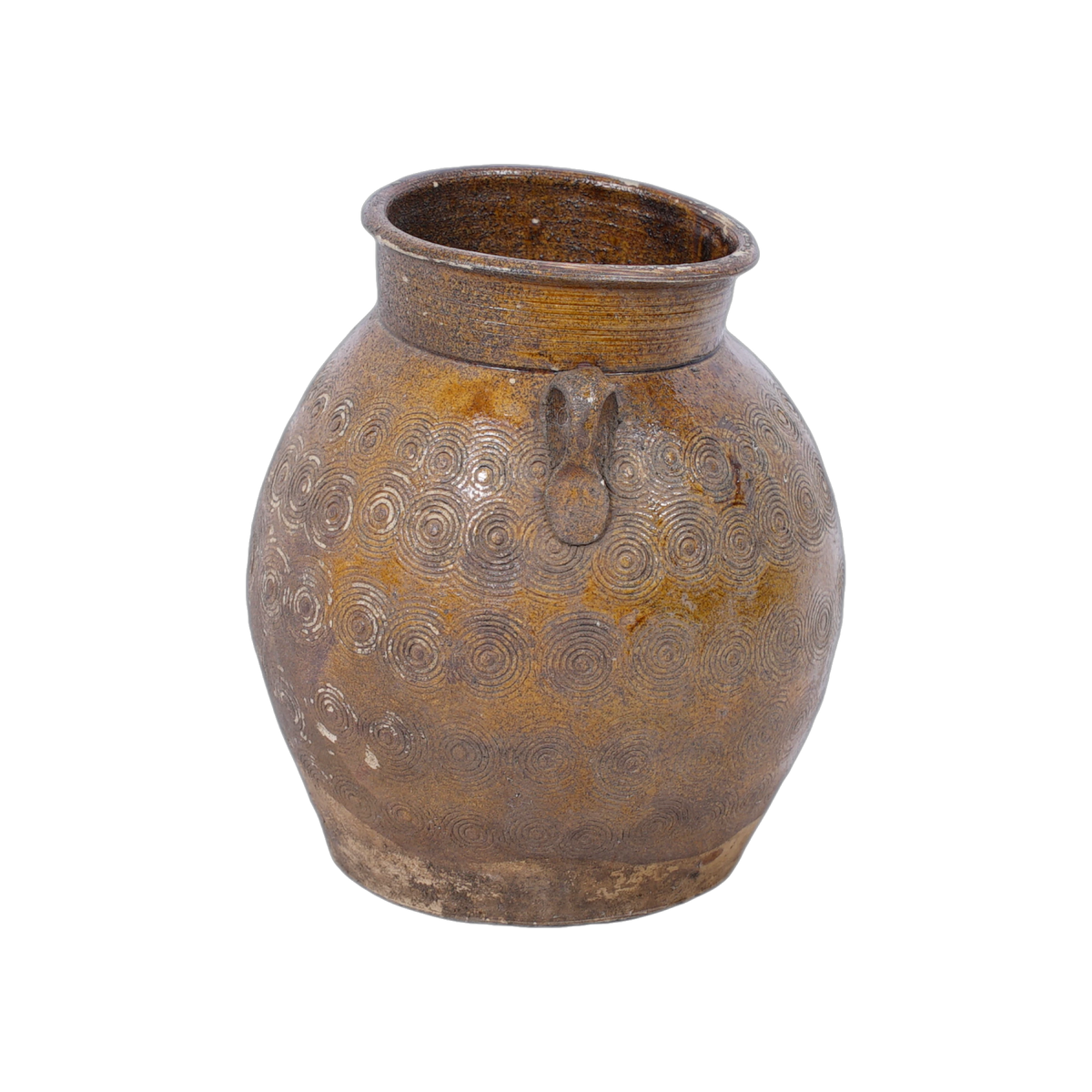 Zhenli – Pot ancien en grès à motifs concentriques n°15 - vue 4