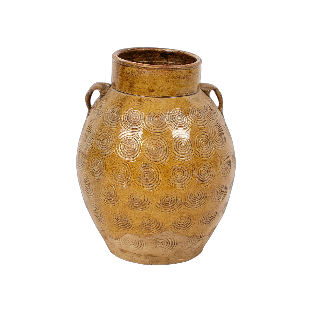 Zhenli – Pot ancien en grès à motifs concentriques n°17