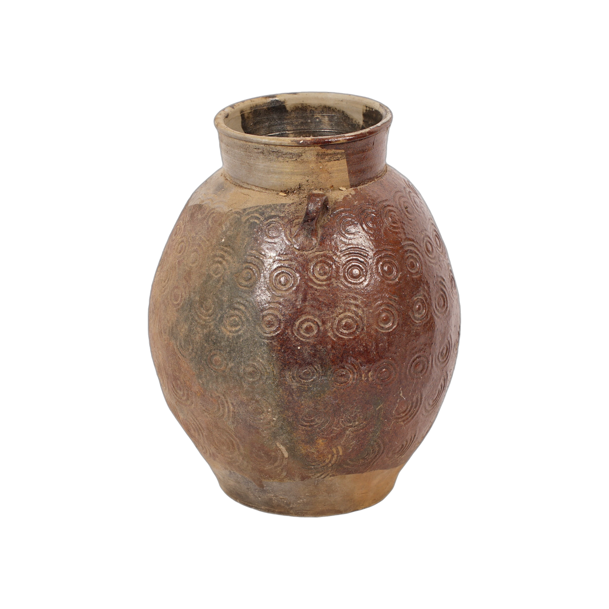Zhenli – Pot ancien en grès à motifs concentriques n°18 - vue 4