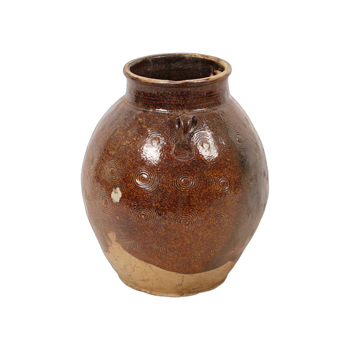 Zhenli – Pot ancien en grès à motifs concentriques n°19 - vue 4