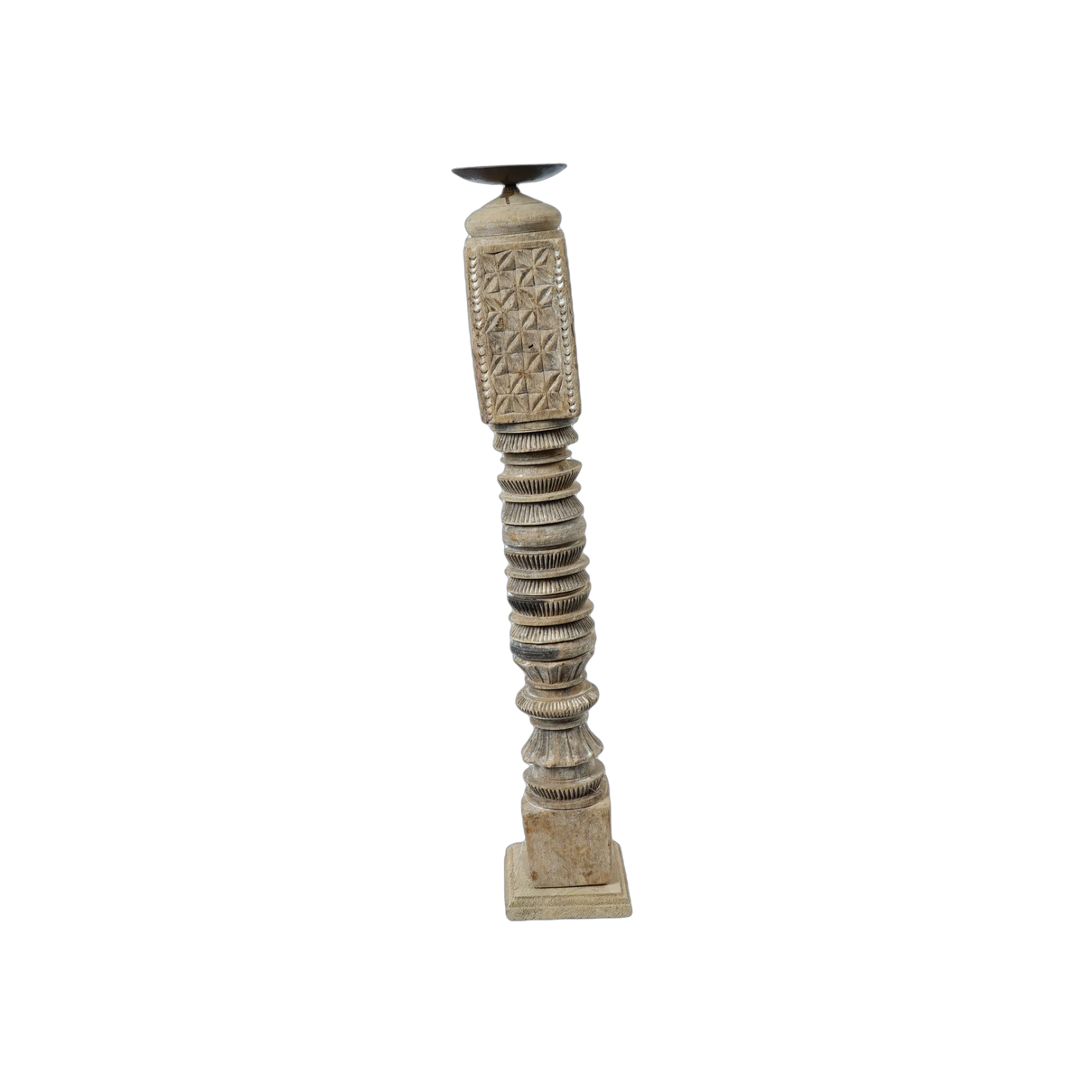 Rajvansh - Bougeoir ancien en bois n°66