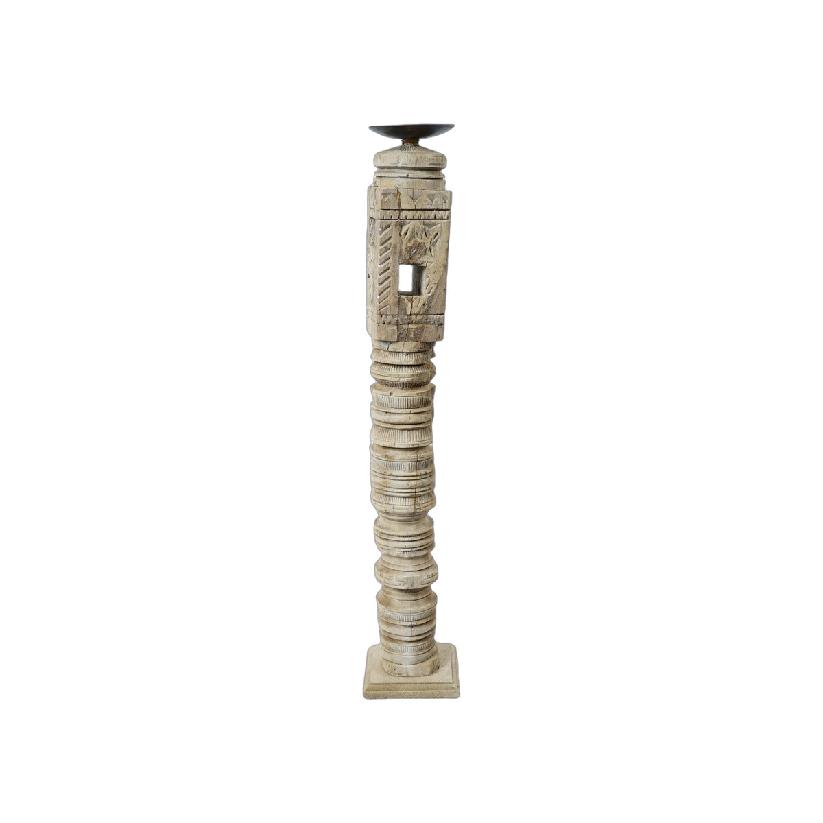 Rajvansh - Bougeoir ancien en bois n°68