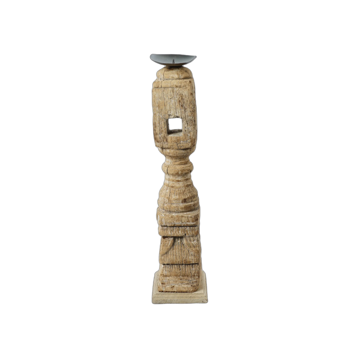 Rajvansh - Bougeoir ancien en bois n°69