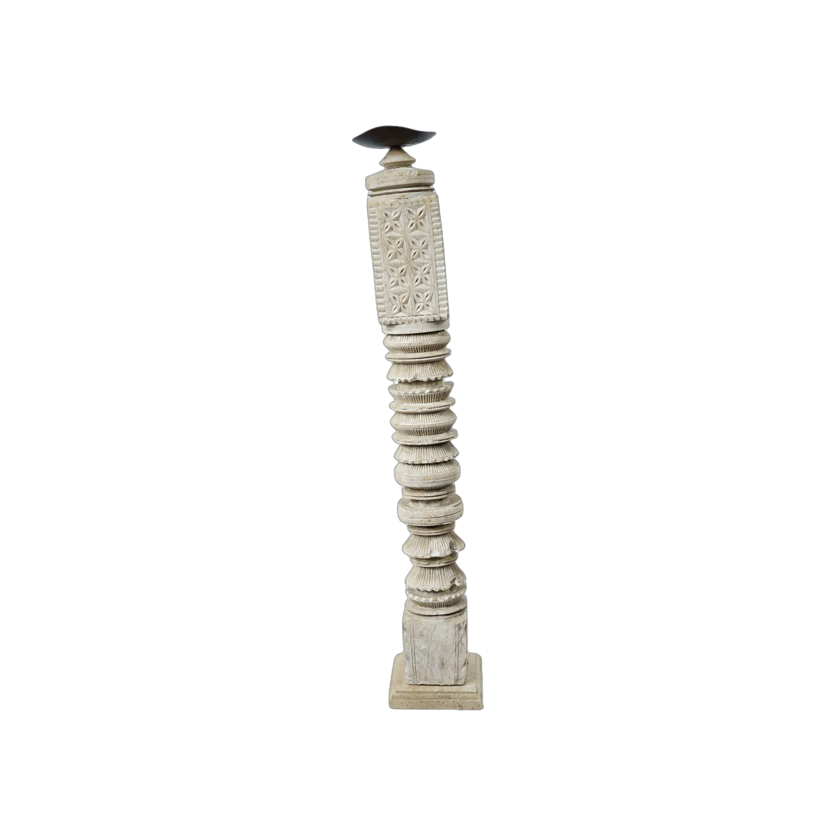Rajvansh - Bougeoir ancien en bois n°70