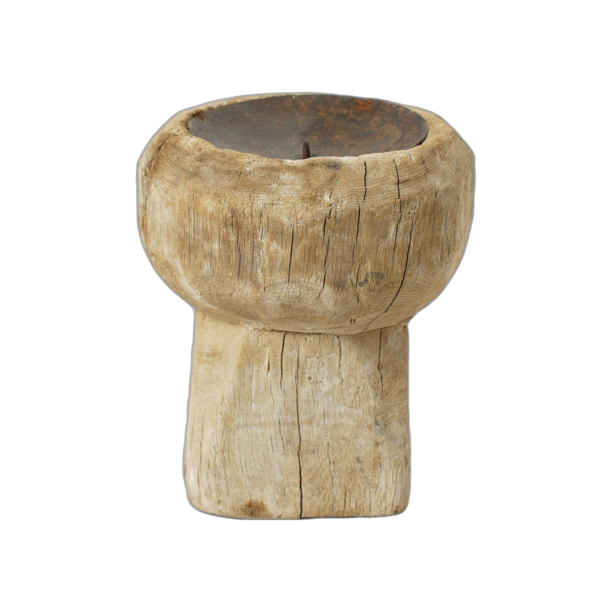Bijani - Bougeoir en bois ancien n°120 - vue 2