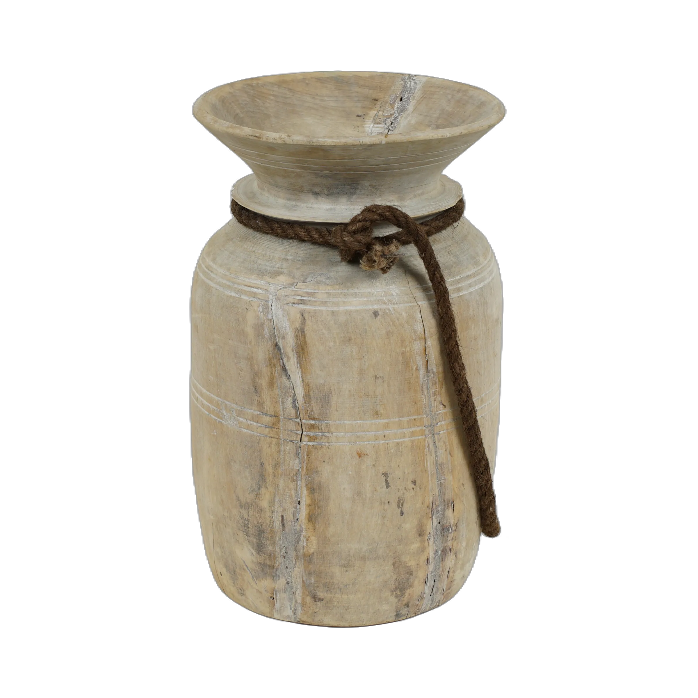 Tosh - Pot ancien en bois n°5 - vue 4