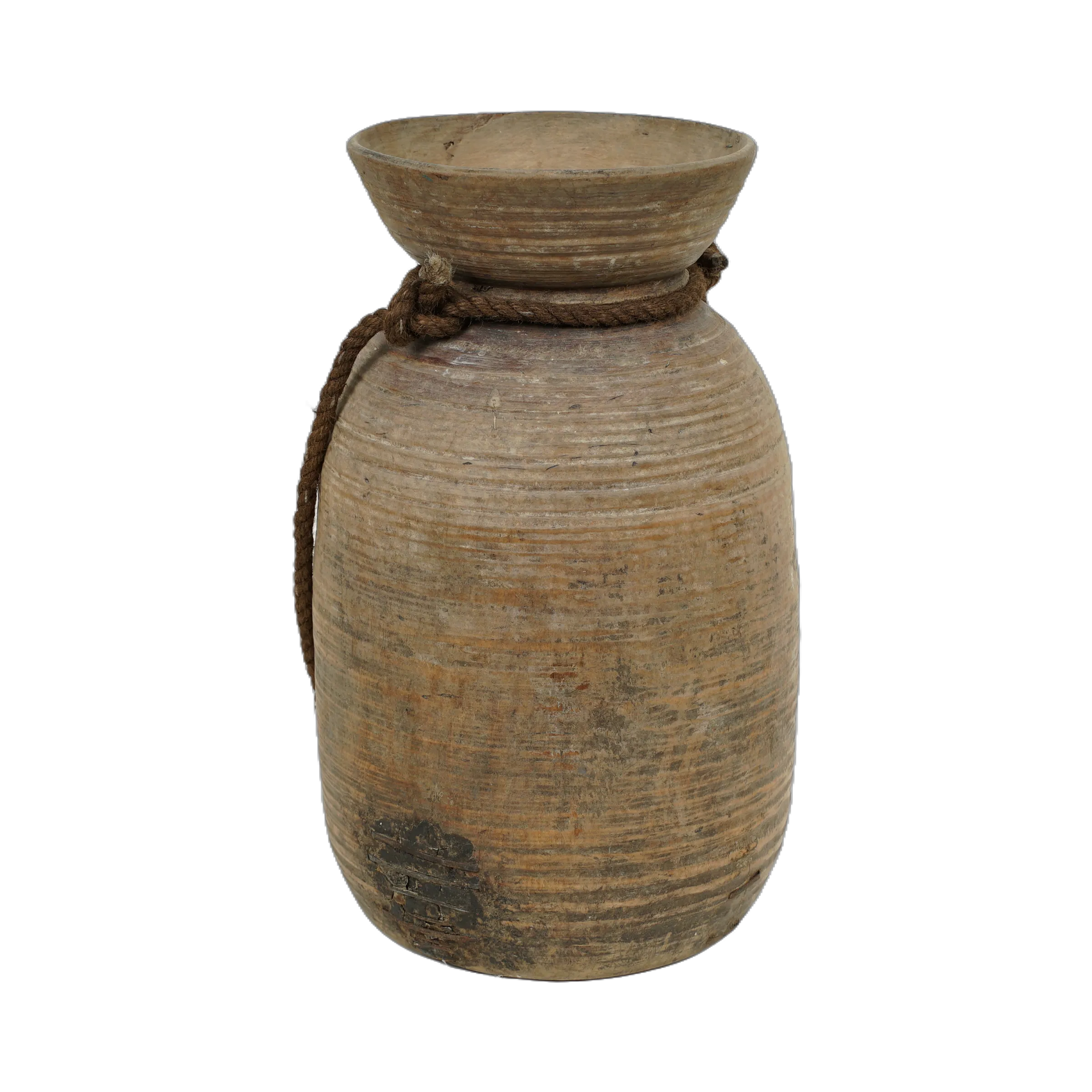 Tosh - Pot ancien en bois n°3 - vue 3