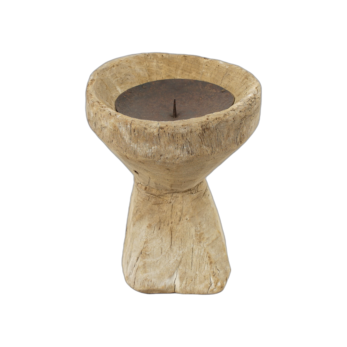 Bijani - Bougeoir en bois ancien n°128