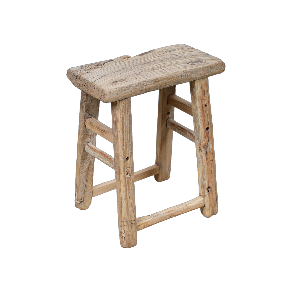 Zao - Tabouret chinois ancien en orme n°33 - vue 3