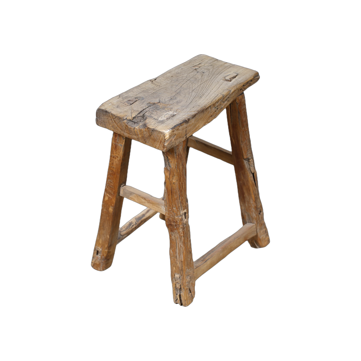 Zao - Tabouret chinois ancien en orme n°34 - vue 3