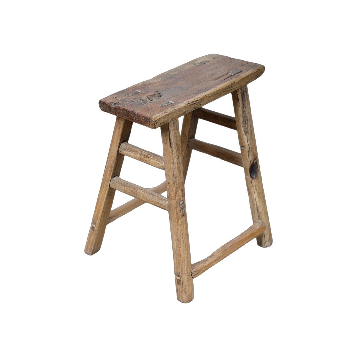 Zao - Tabouret chinois ancien en orme n°37 - vue 3