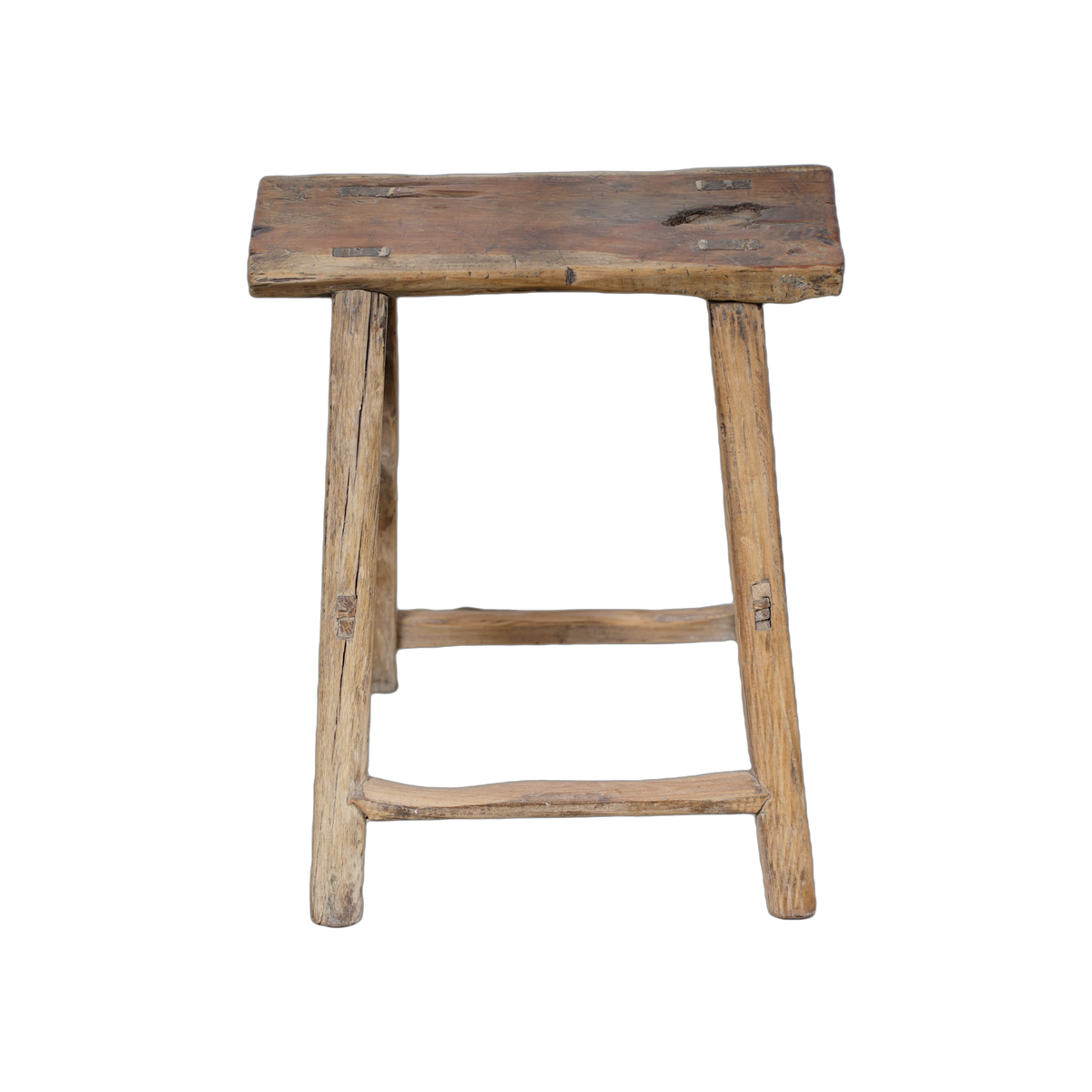 Zao - Tabouret chinois ancien en orme n°37 - vue 2