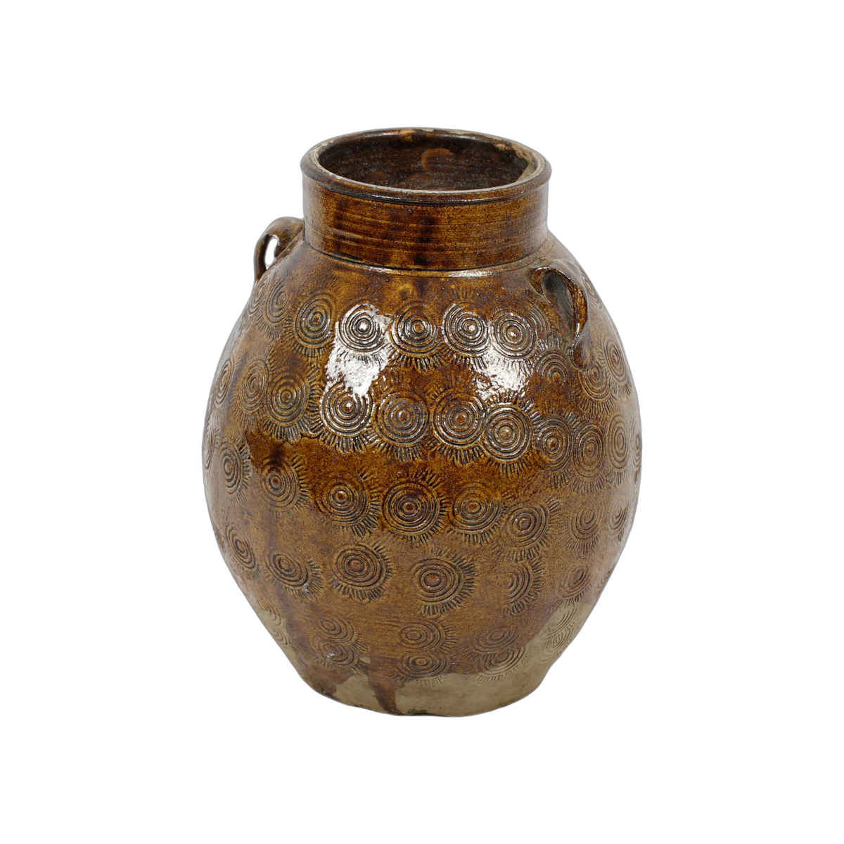 Zhenli – Pot ancien en grès à motifs concentriques n°21 - vue 3