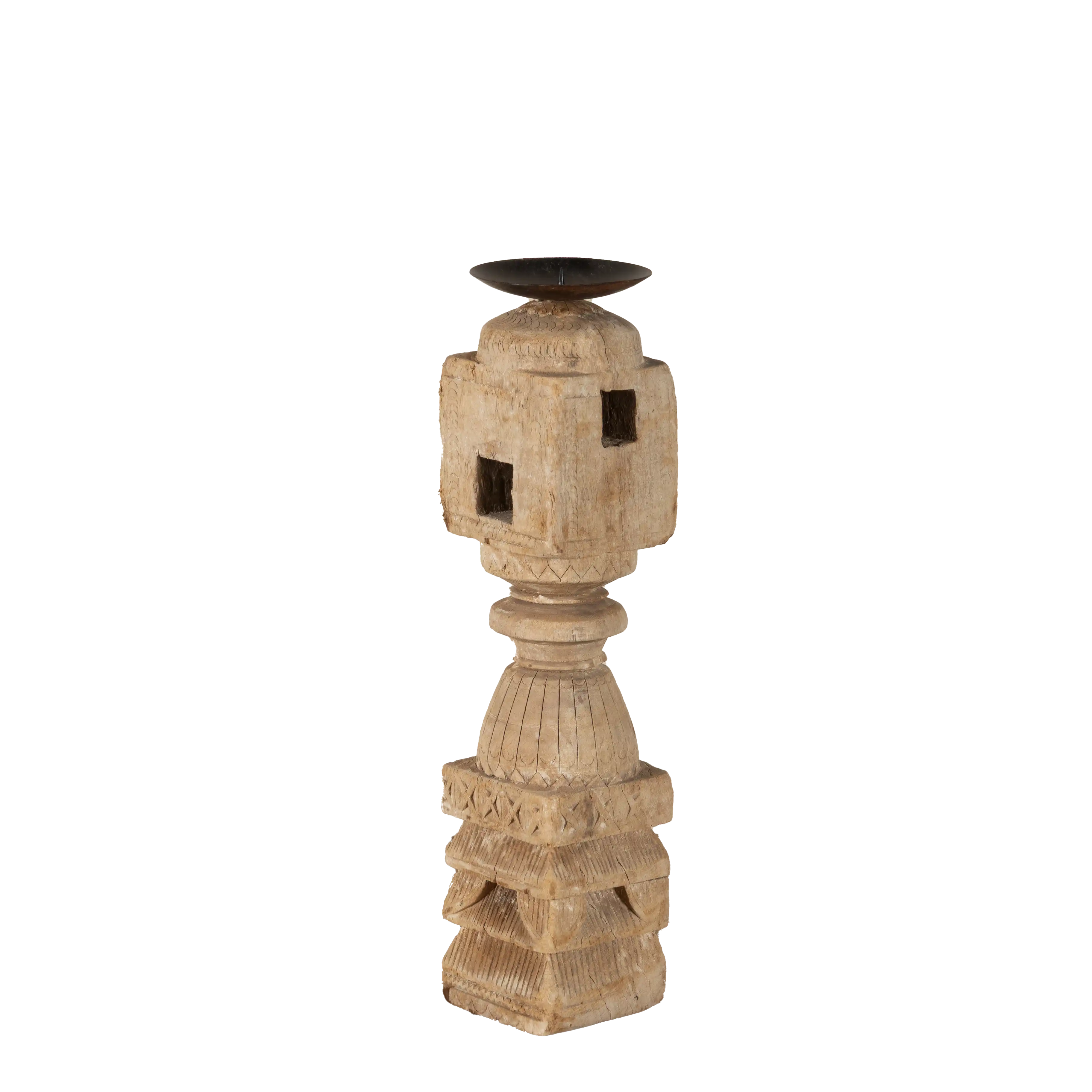 Diya - Bougeoir en bois n°2