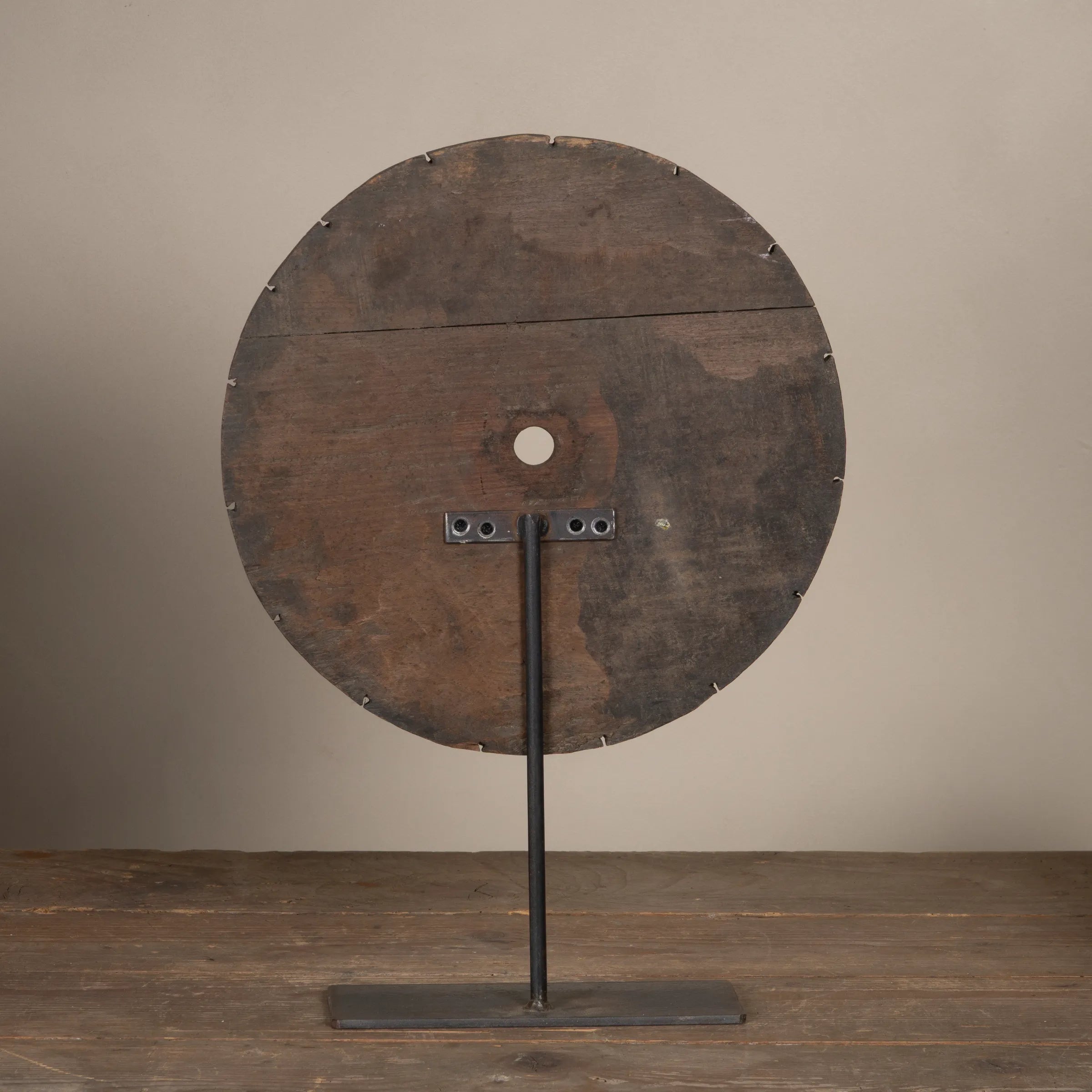 Mandal - Roue en bois indienne sur pied n°3
