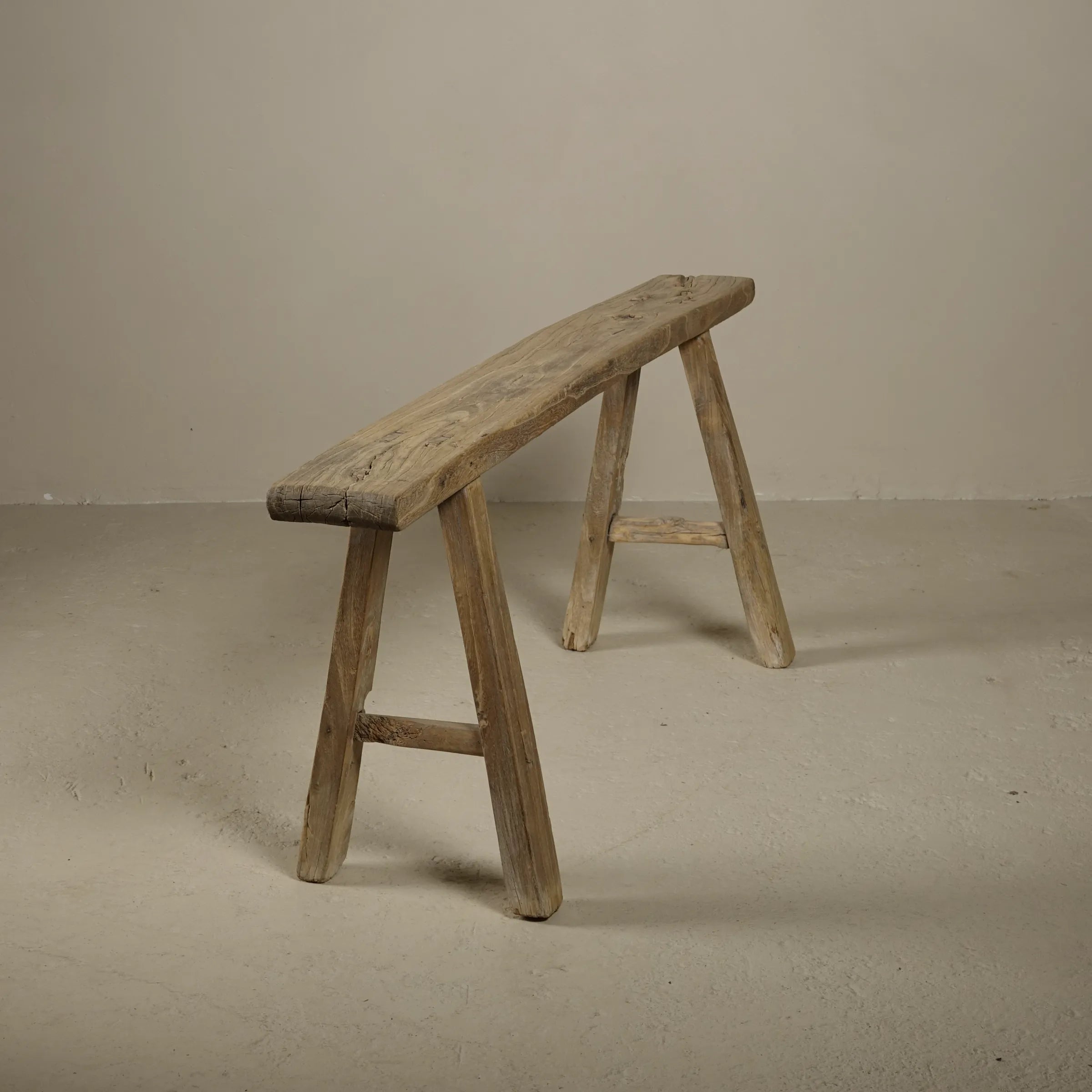 Yun - Ancien banc fin chinois en orme n°4