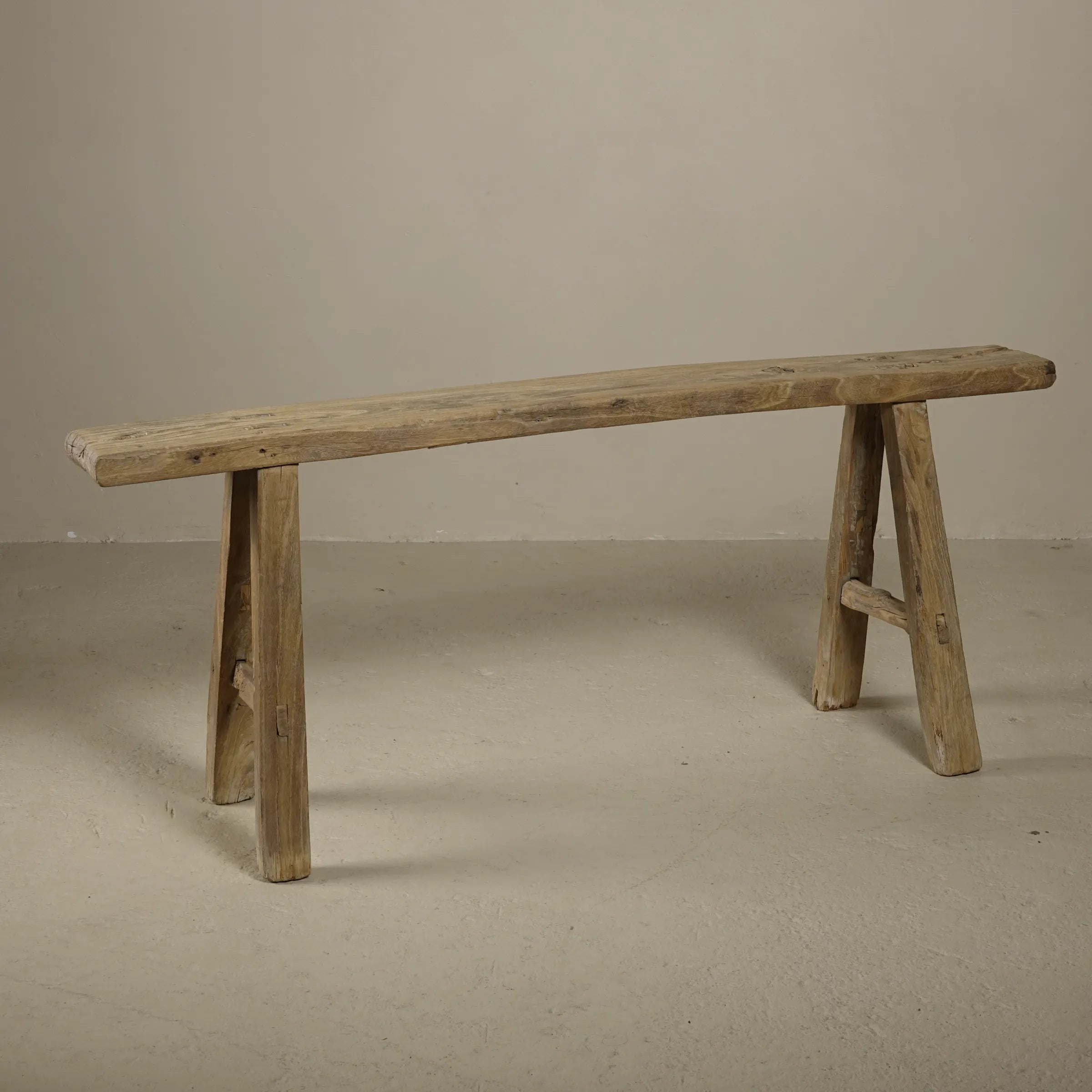 Yun - Ancien banc fin chinois en orme n°4