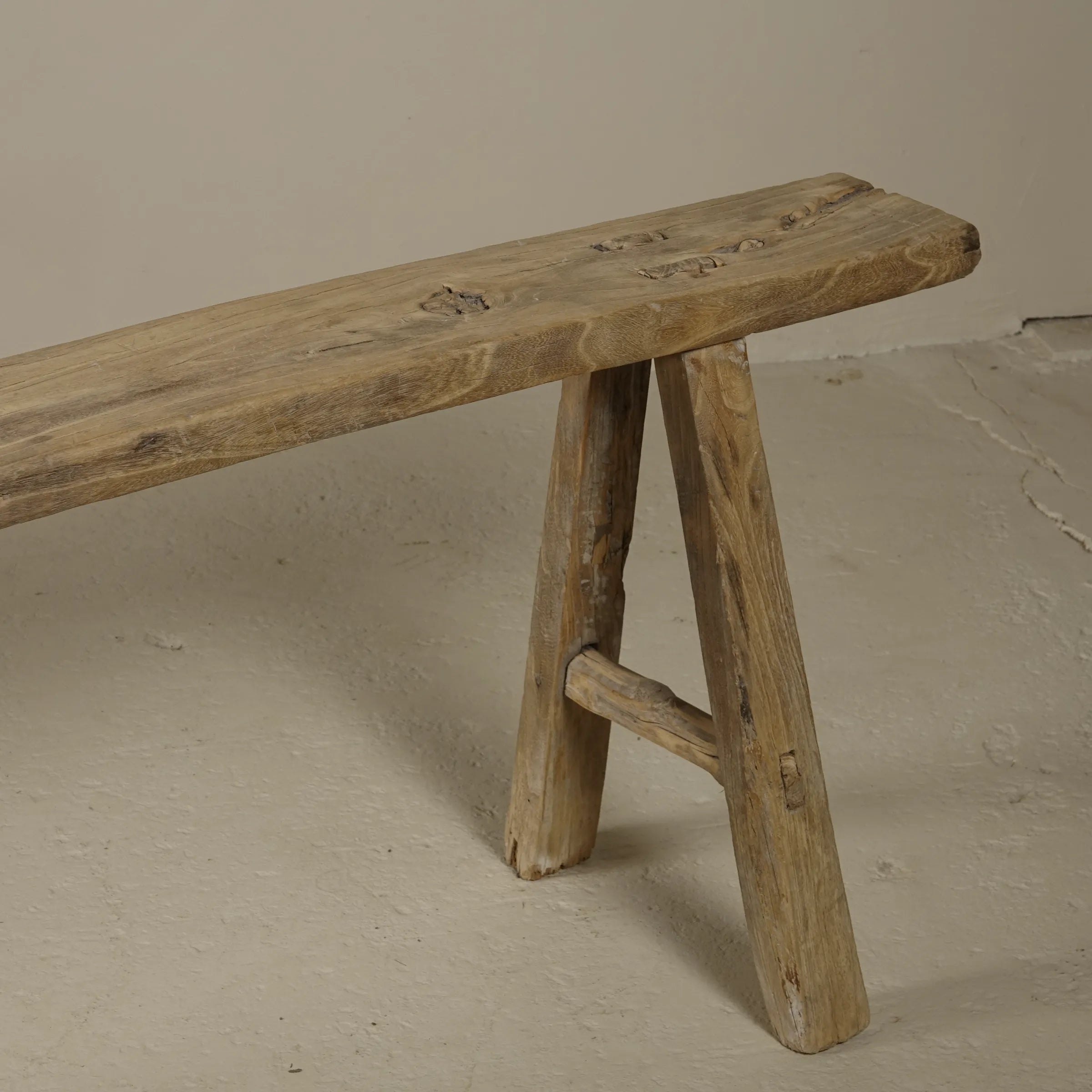 Yun - Ancien banc fin chinois en orme n°4