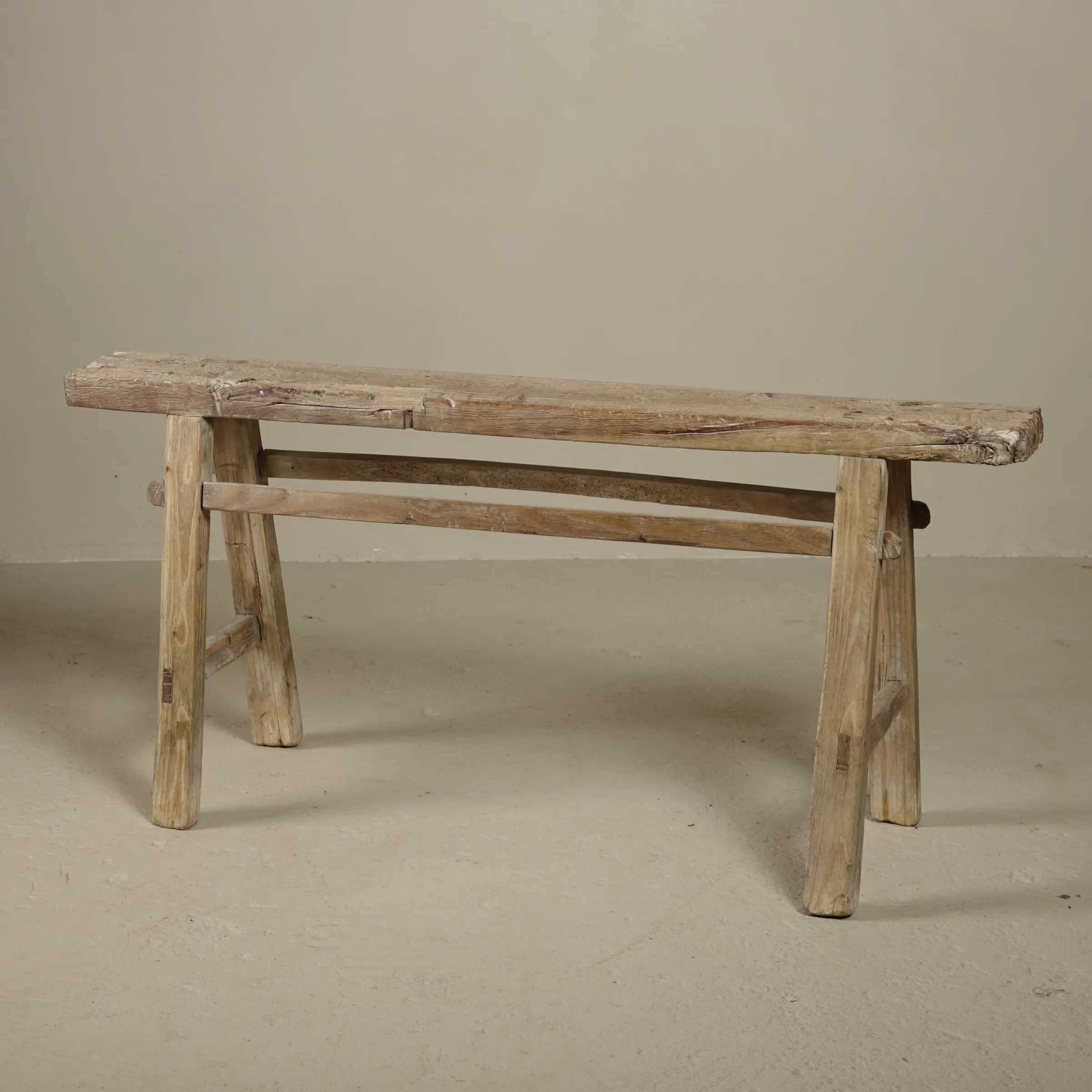 Yun - Ancien banc fin chinois en orme n°8