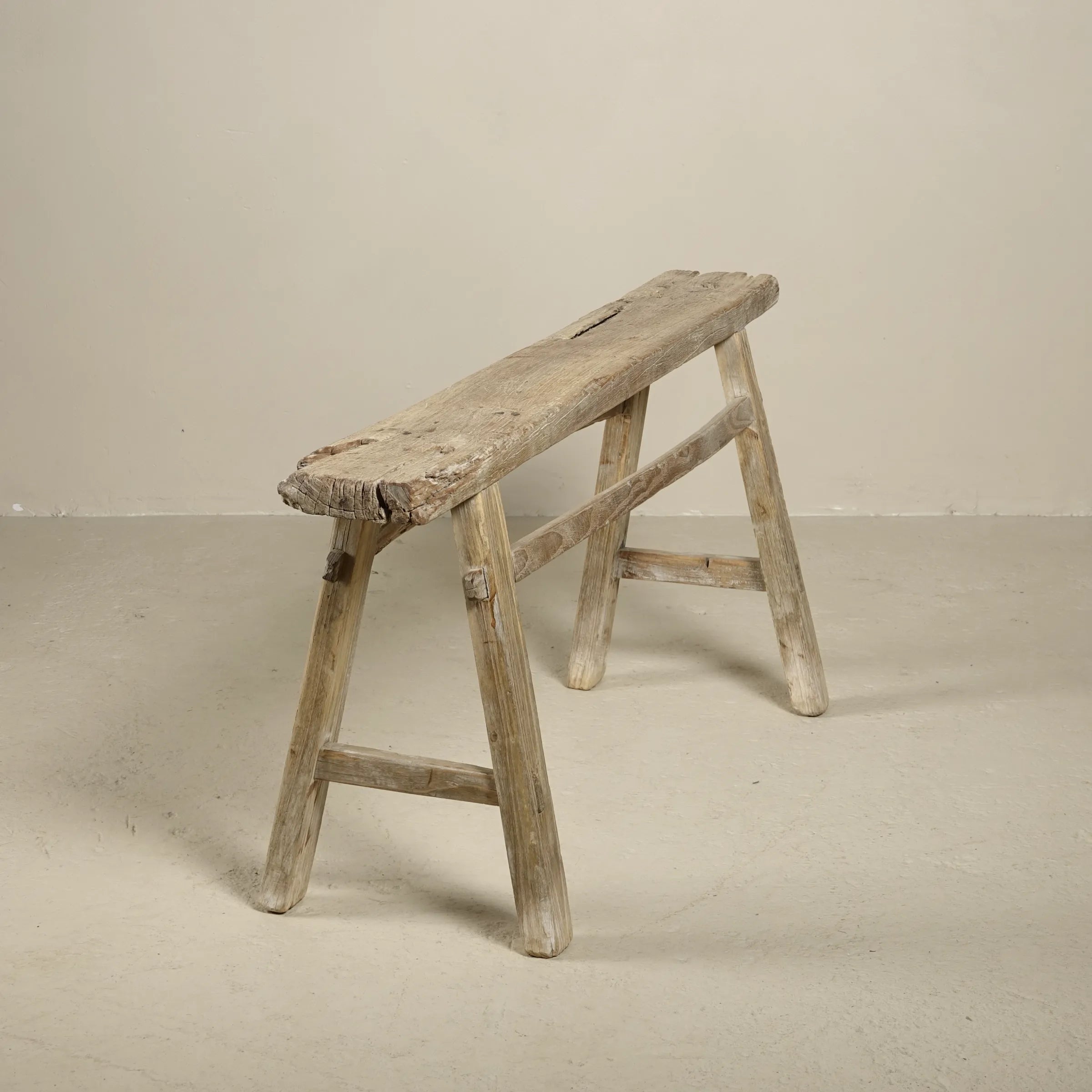 Yun - Ancien banc fin chinois en orme n°8